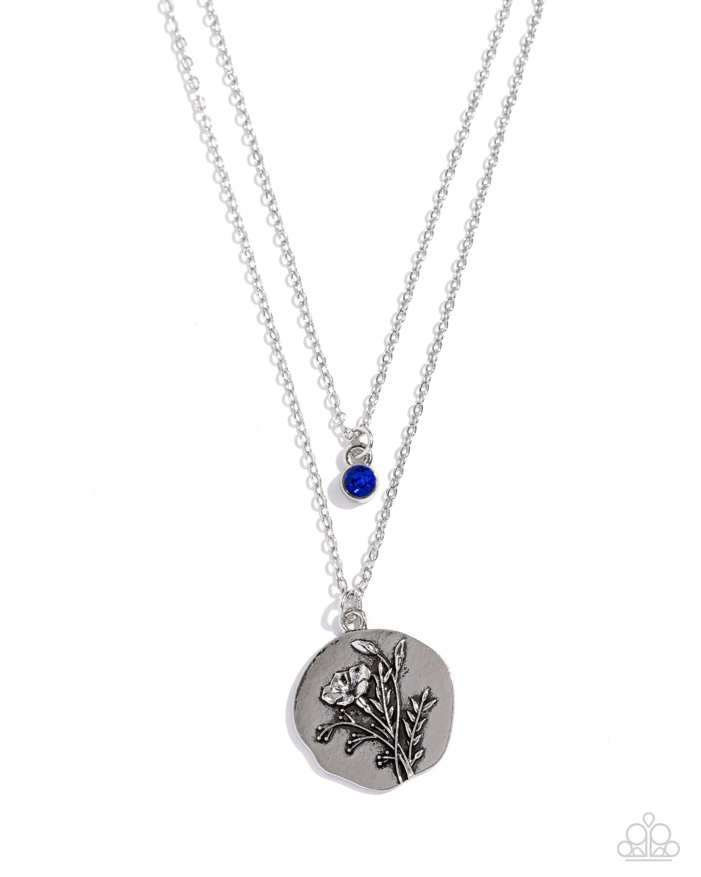 Paparazzi Accessories-Birthstone Beauty Blue Inspirational Necklace Set