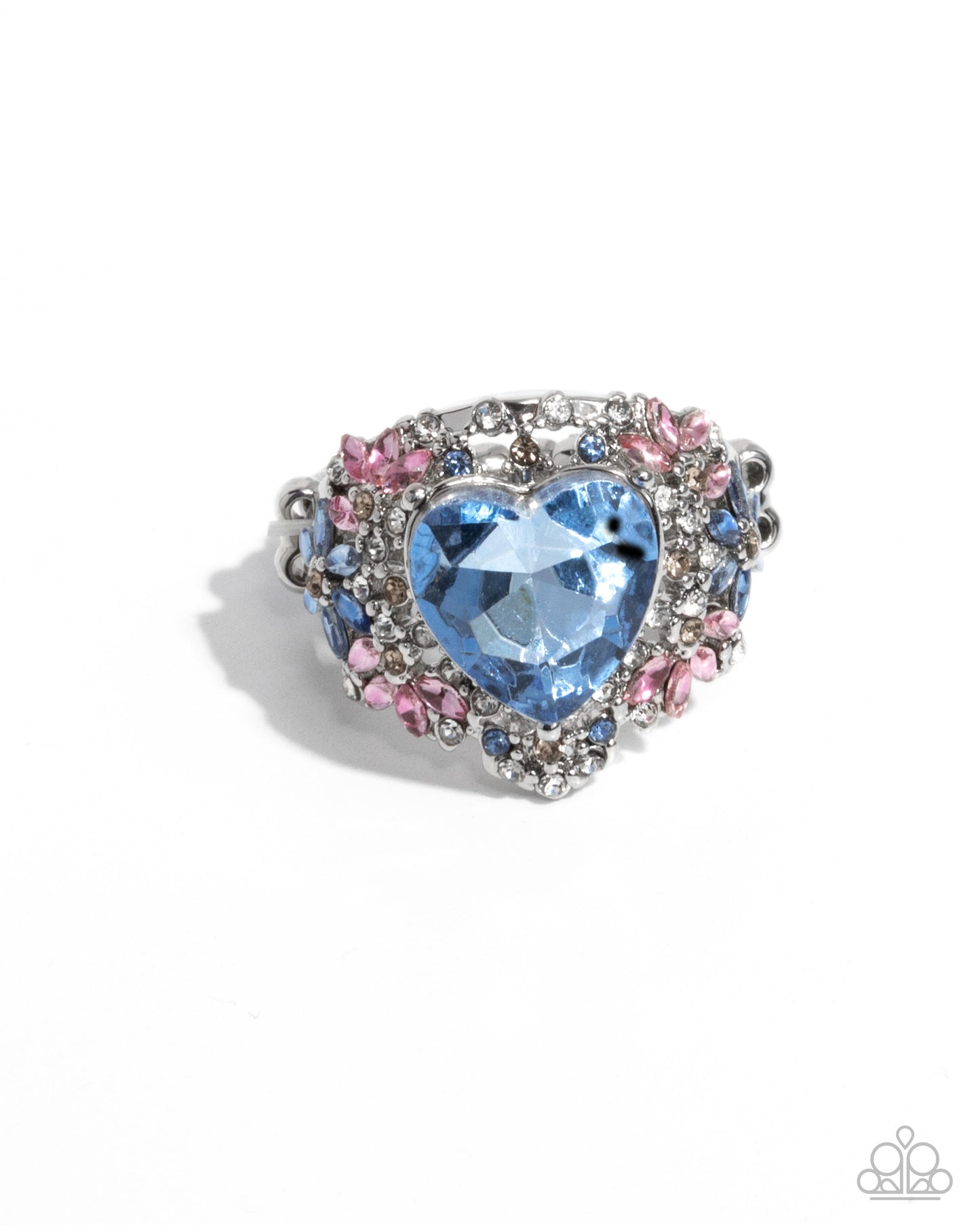 Paparazzi Accessories-Bursting with Beauty Blue Shimmery Rhinestone Ring