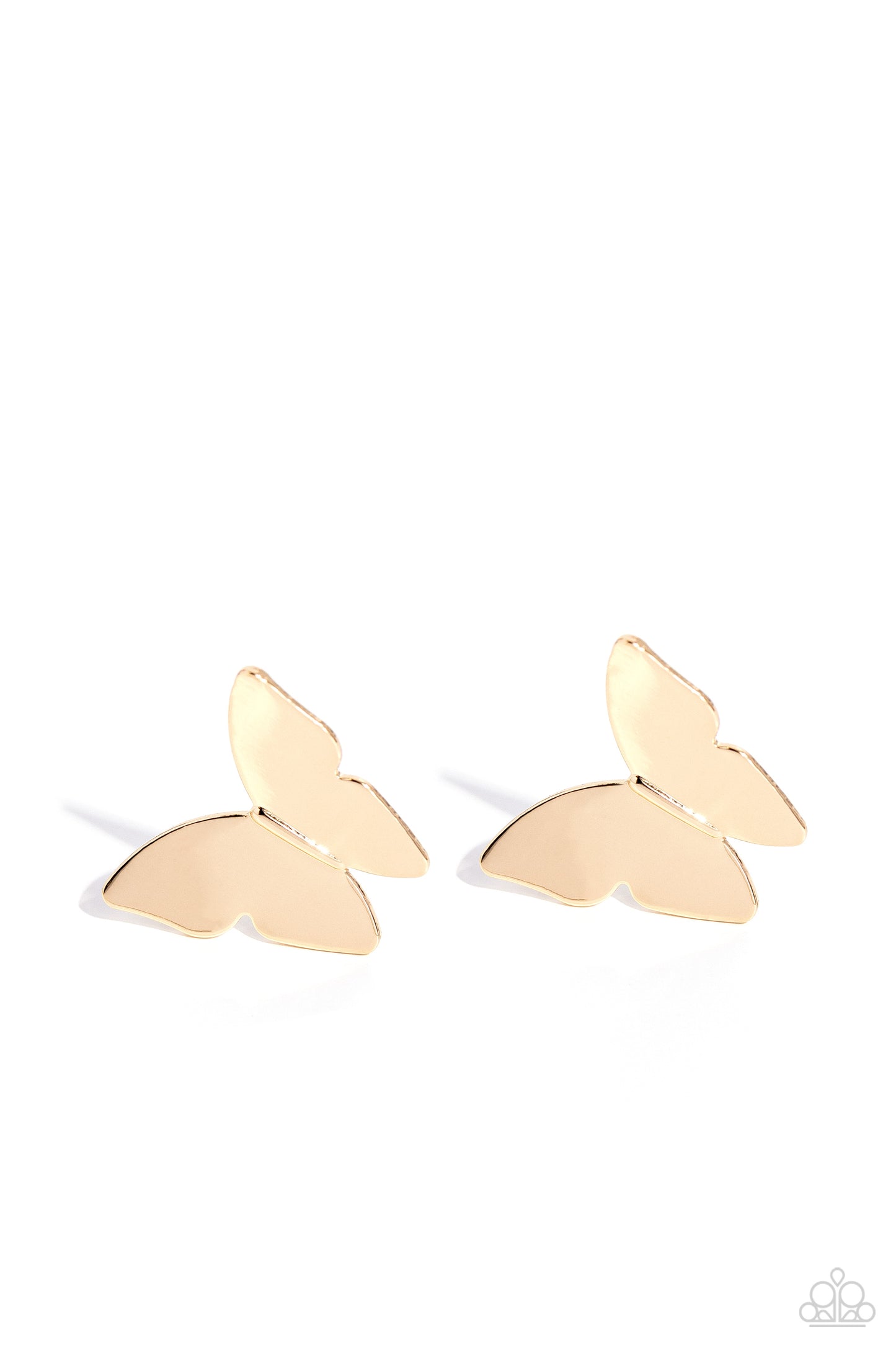 Paparazzi Accessories-Butterfly Beholder Gold Butterfly Earrings
