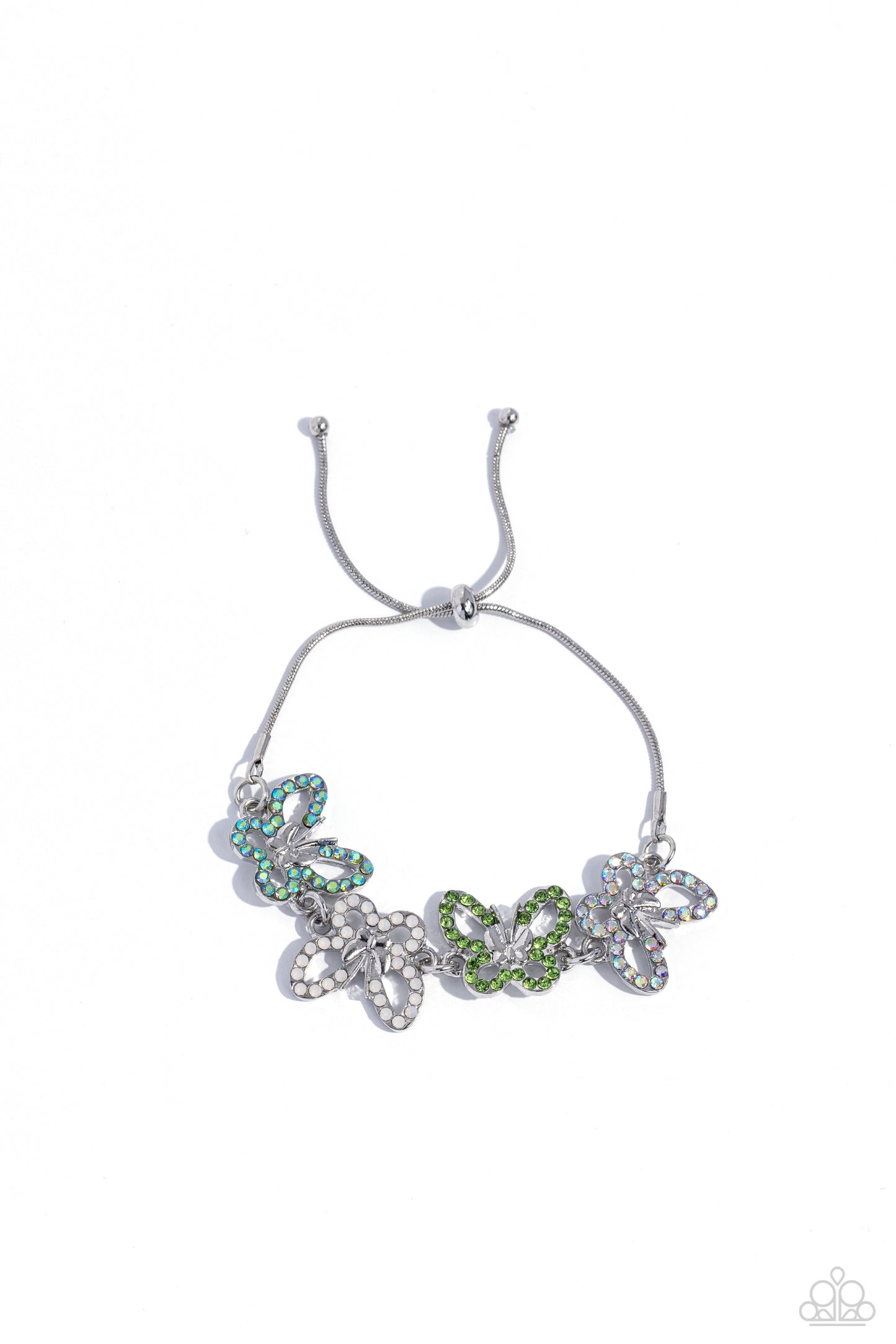 Paparazzi Accessories-Butterfly Belongings Green Whimsical Bracelet