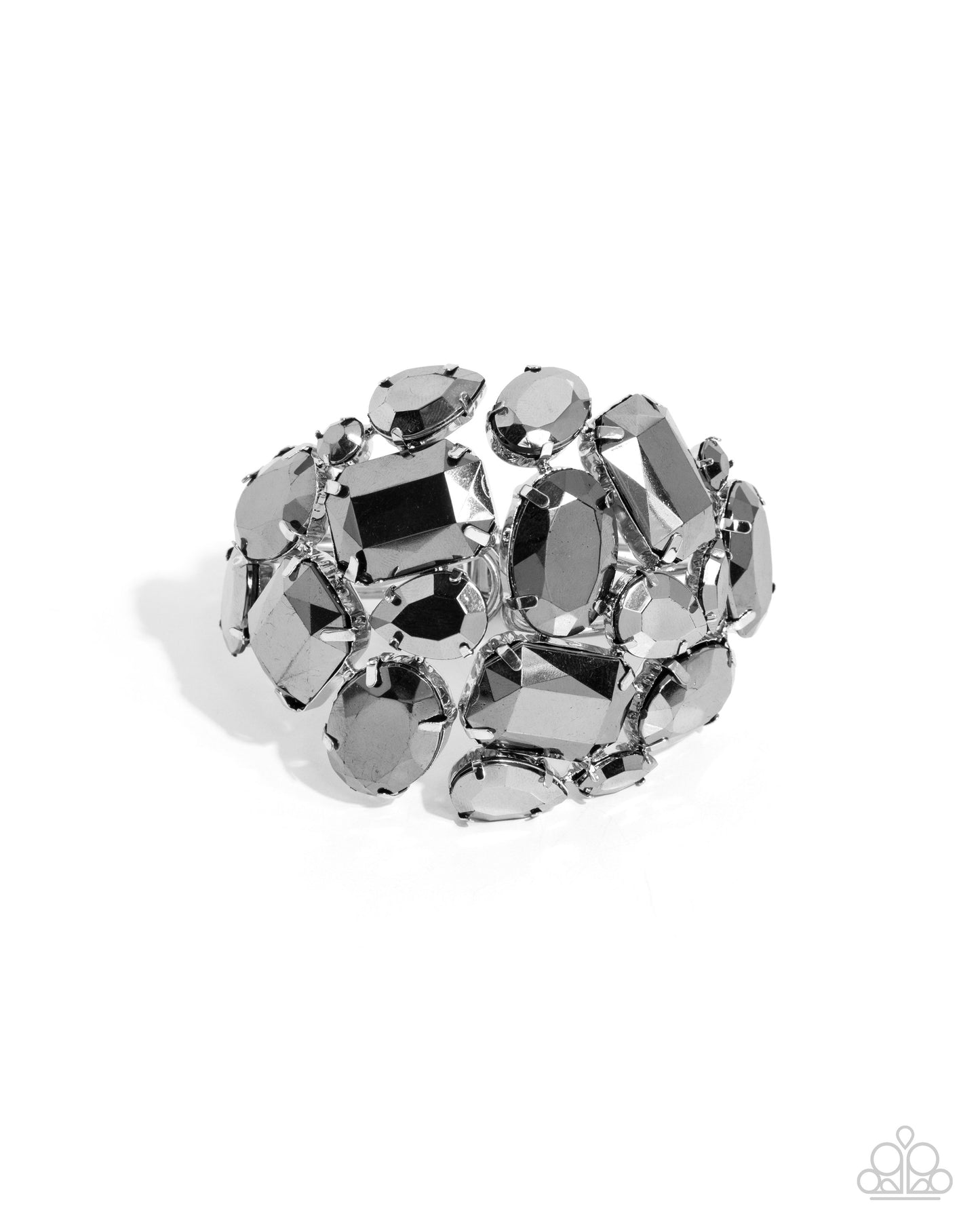 Paparazzi Accessories-Chic Coronation Silver Marquise Shape Bracelet