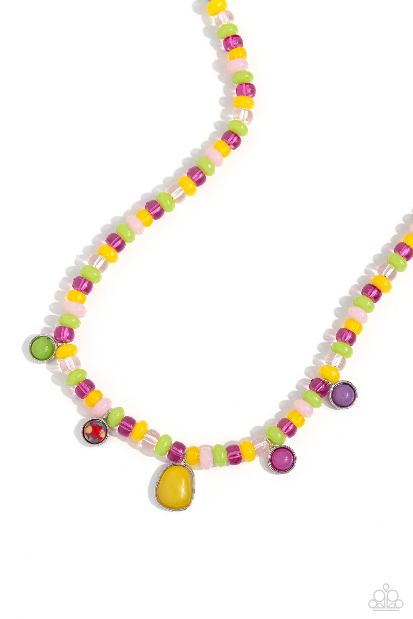 Paparazzi Accessories-Colorfully California Yellow Bead Necklace Set
