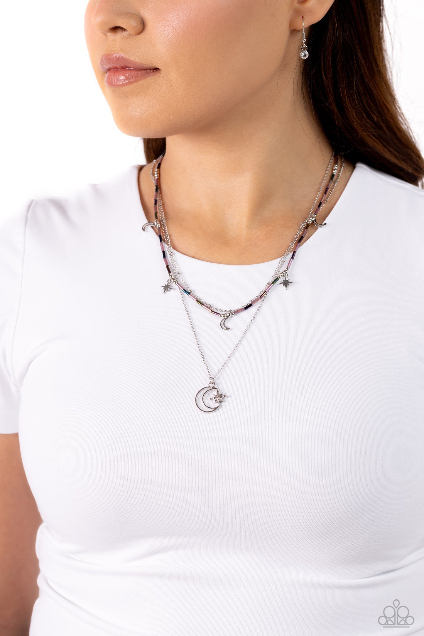 Paparazzi Accessories-Constant As The Stars Purple Cosmic Necklace Set