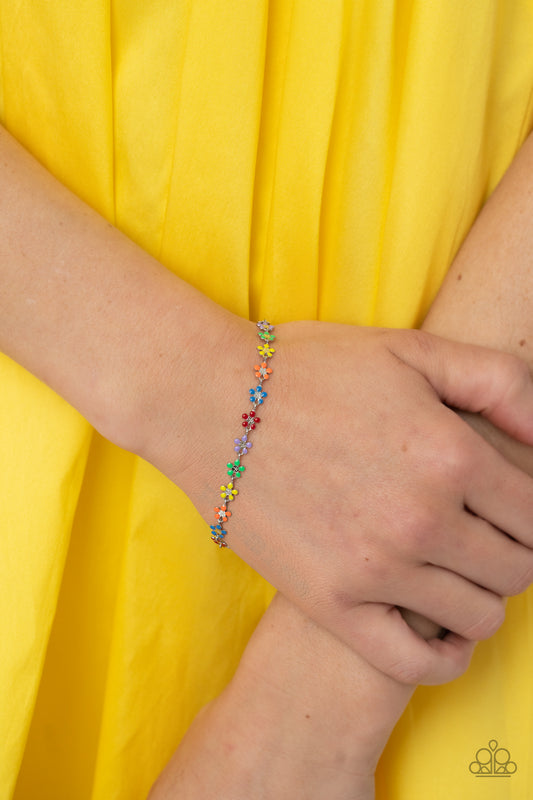 Paparazzi Accessories-Courting Flowers Multi Dainty Petal Bracelet