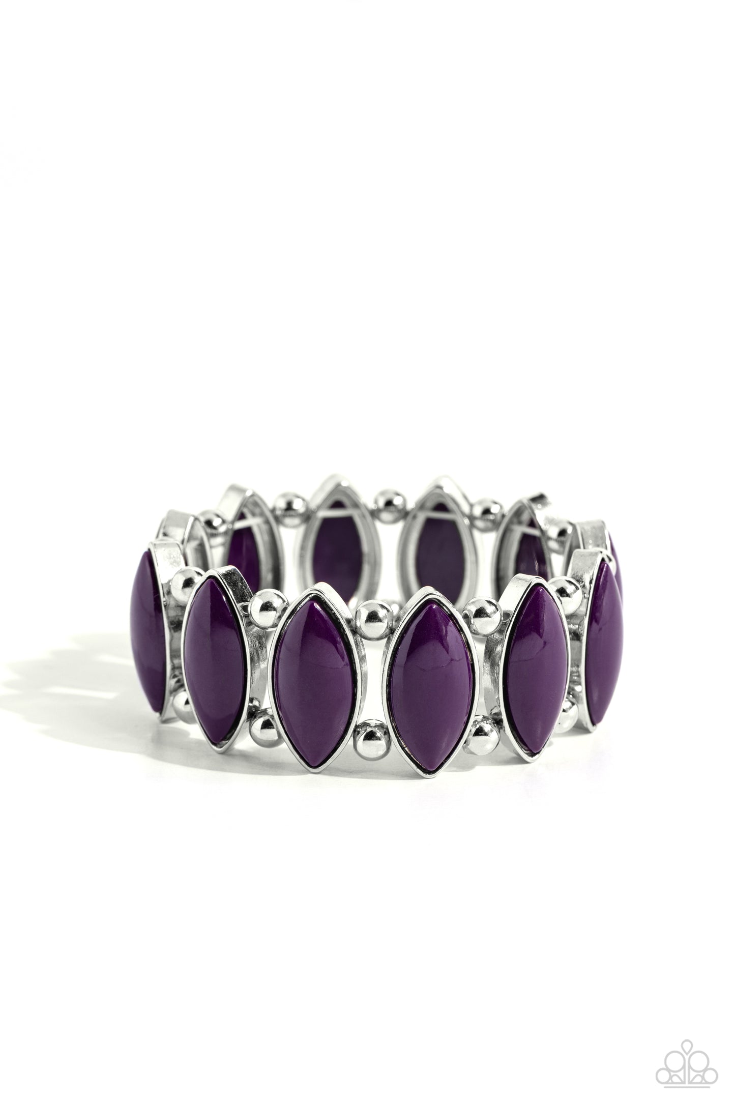 Paparazzi Accessories-Cry Me A RIVERA Purple Plum Bead Bracelet