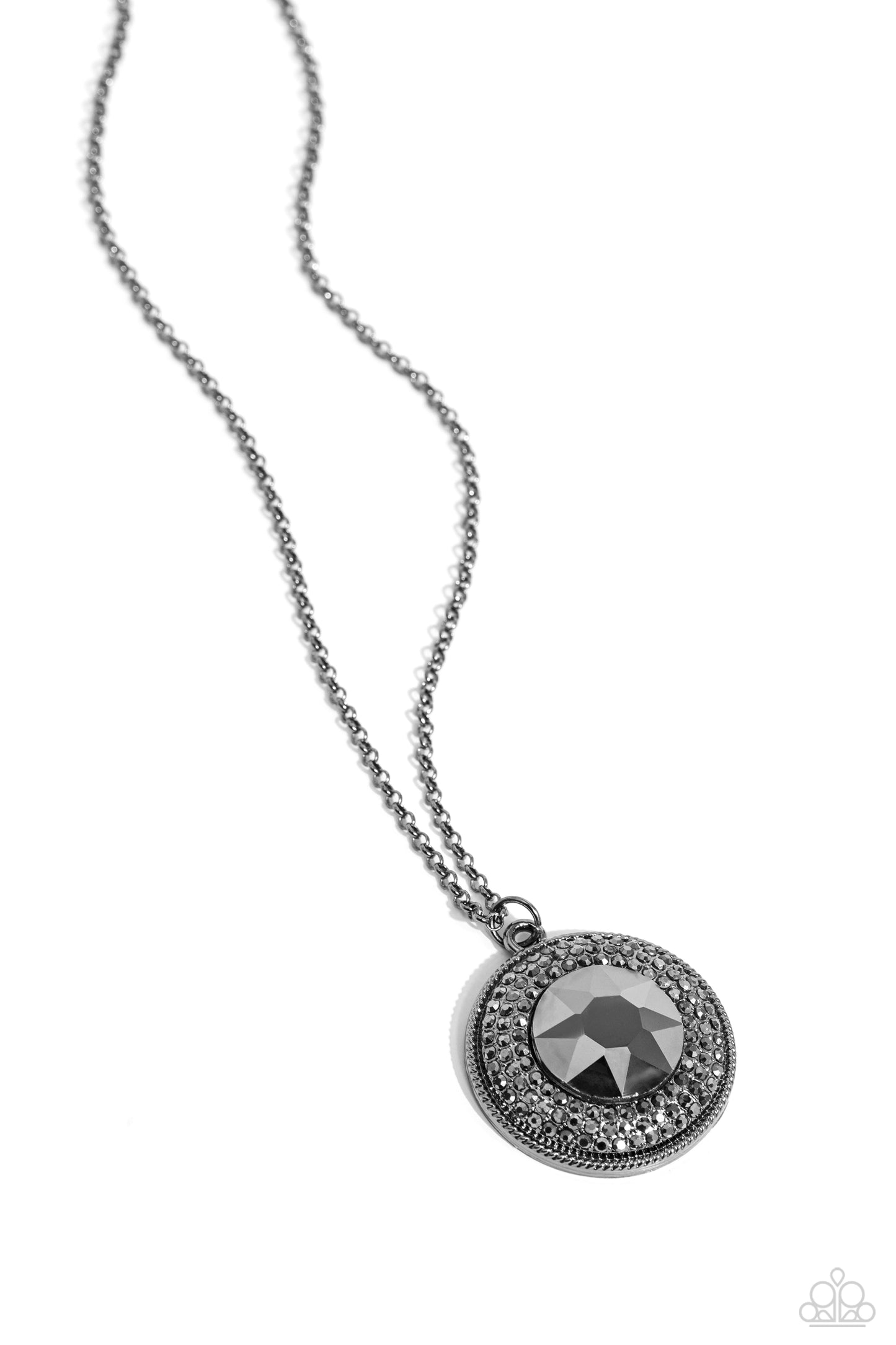 Paparazzi Accessories-Demanding Director Black Sparkling Necklace Set