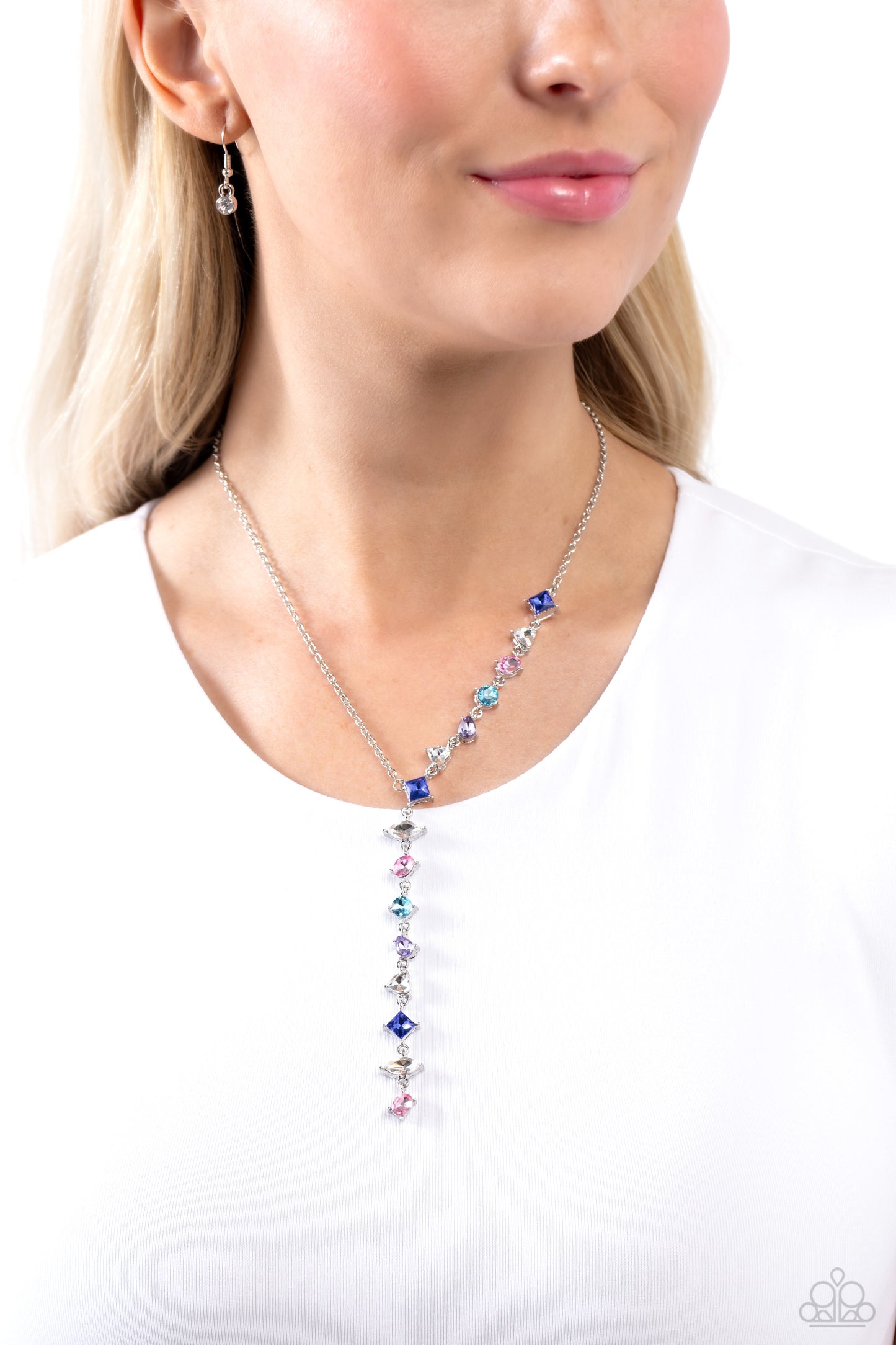 Paparazzi Accessories-Diagonal Daydream Multi Oval Heart Necklace Set