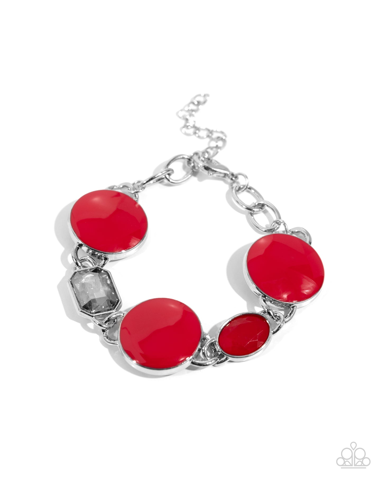 Paparazzi Accessories-Dreamscape Dazzle Red Sparkling Oval Bracelet