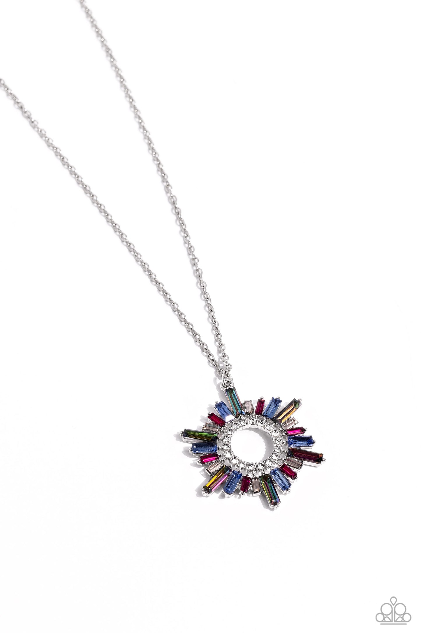 Paparazzi Accessories-Enigmatic Edge Multi Rhinestone Necklace Set