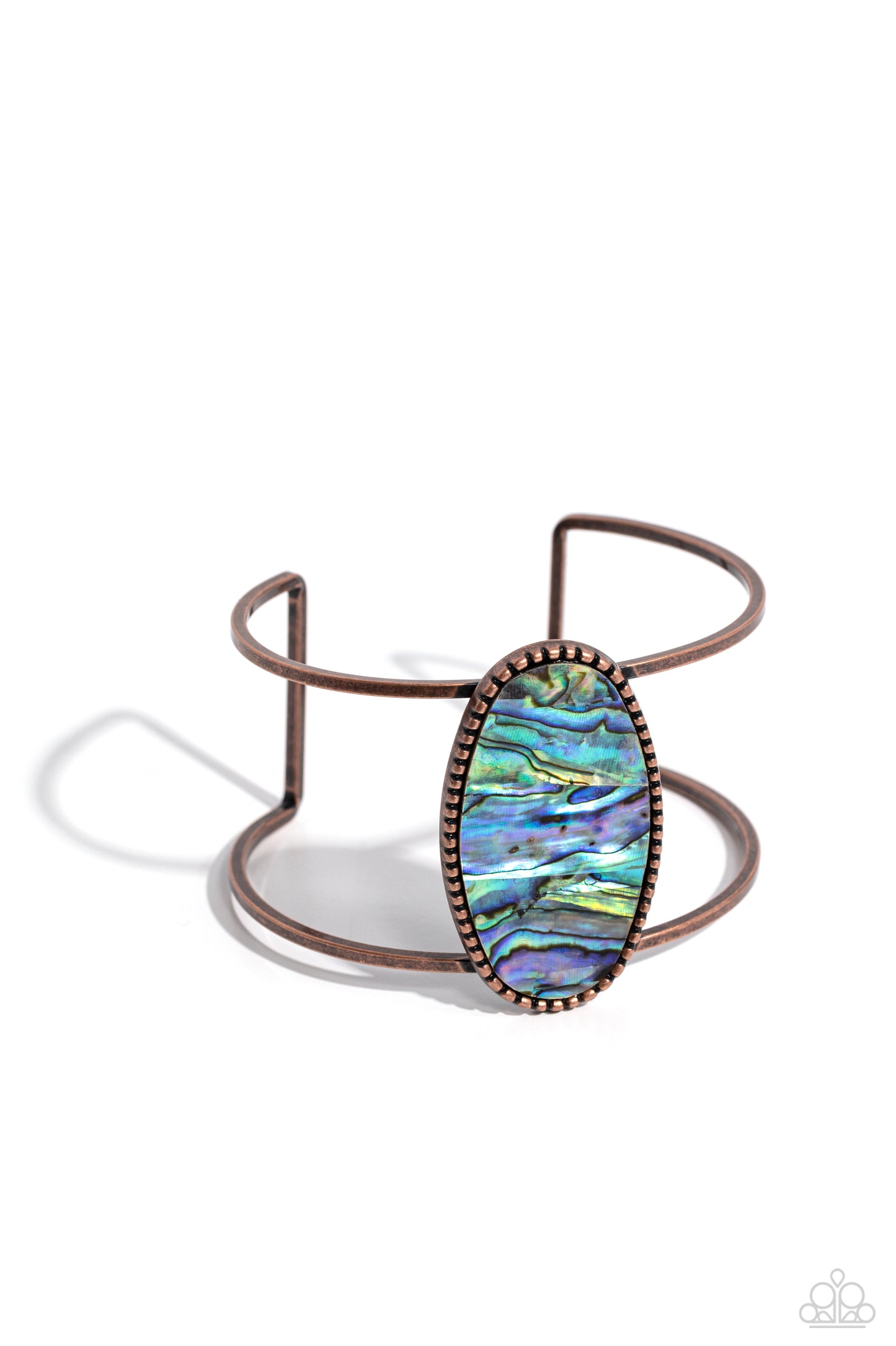 Paparazzi Accessories-Enigmatic Energy Copper Abalone Shell Cuff Bracelet