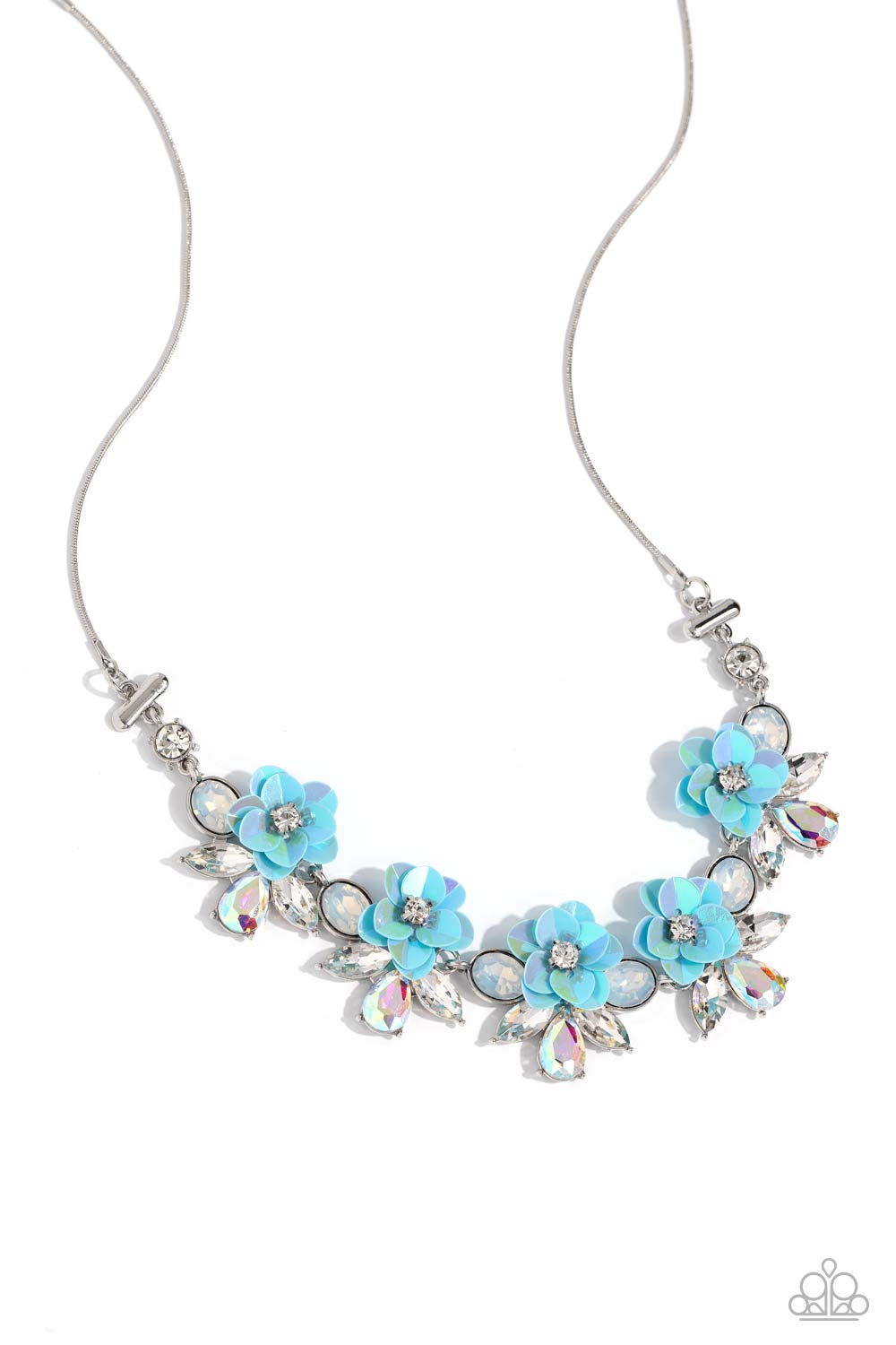 Paparazzi Accessories-Ethereally Enamored White Floral Necklace Set