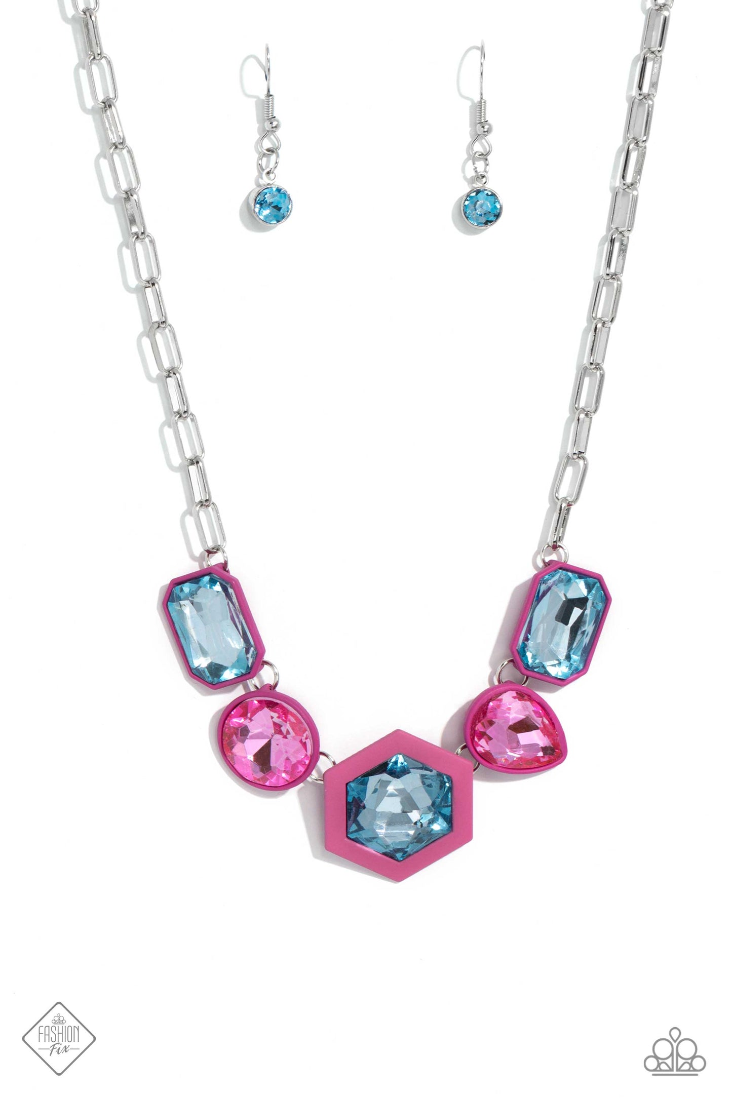 Paparazzi Accessories-Evolving Elegance Pink July 2023 FF Necklace Set