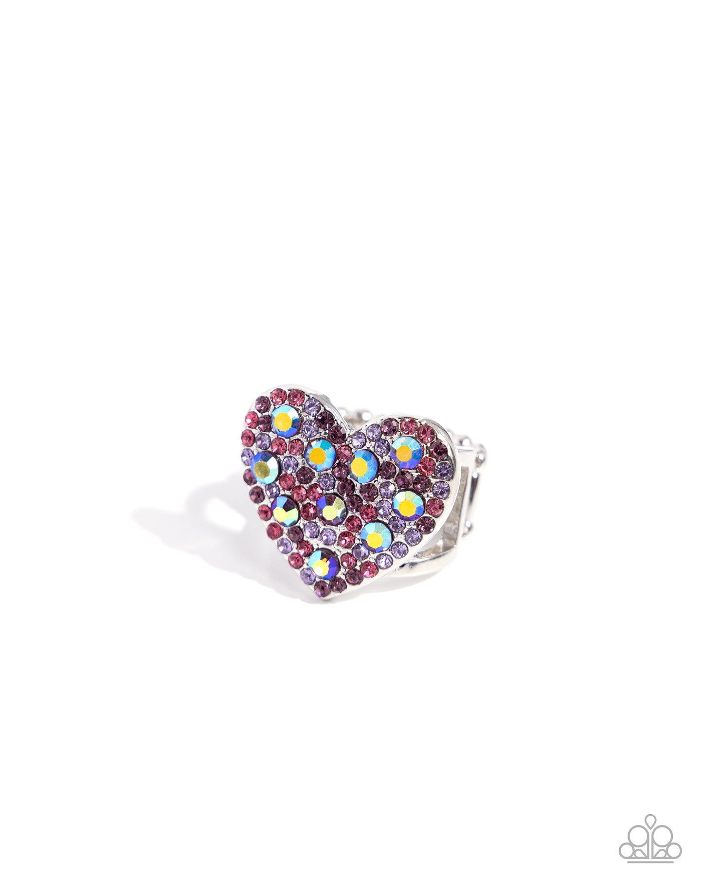 Paparazzi Accessories-Extra Embellishment Purple UV Shimmer Heart Ring