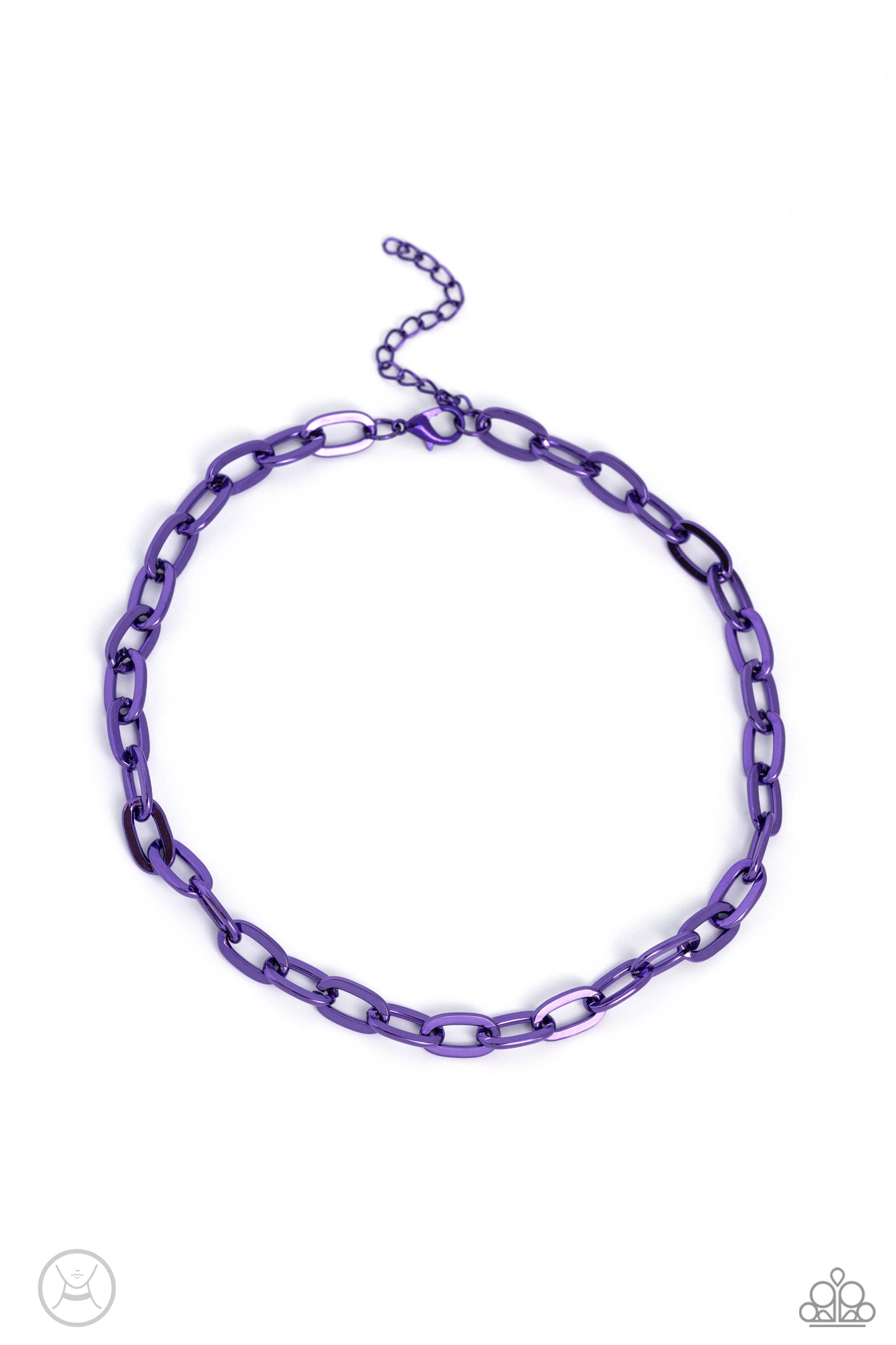 Paparazzi Accessories-Exuberant Encore Purple Link Urban Choker Set