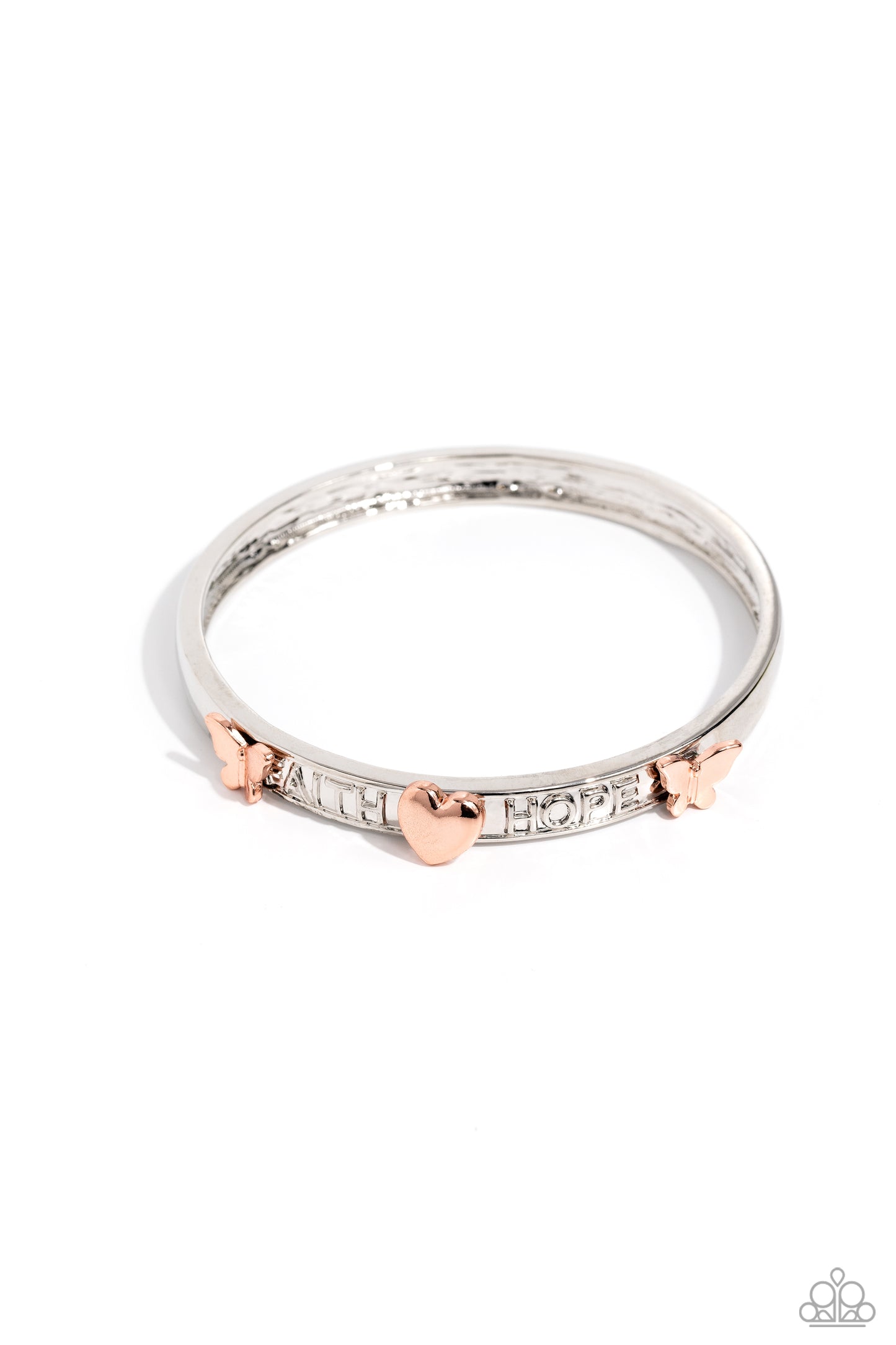 Paparazzi Accessories-Faith, Trust, And Pixie Dust Silver HOPE Bracelet