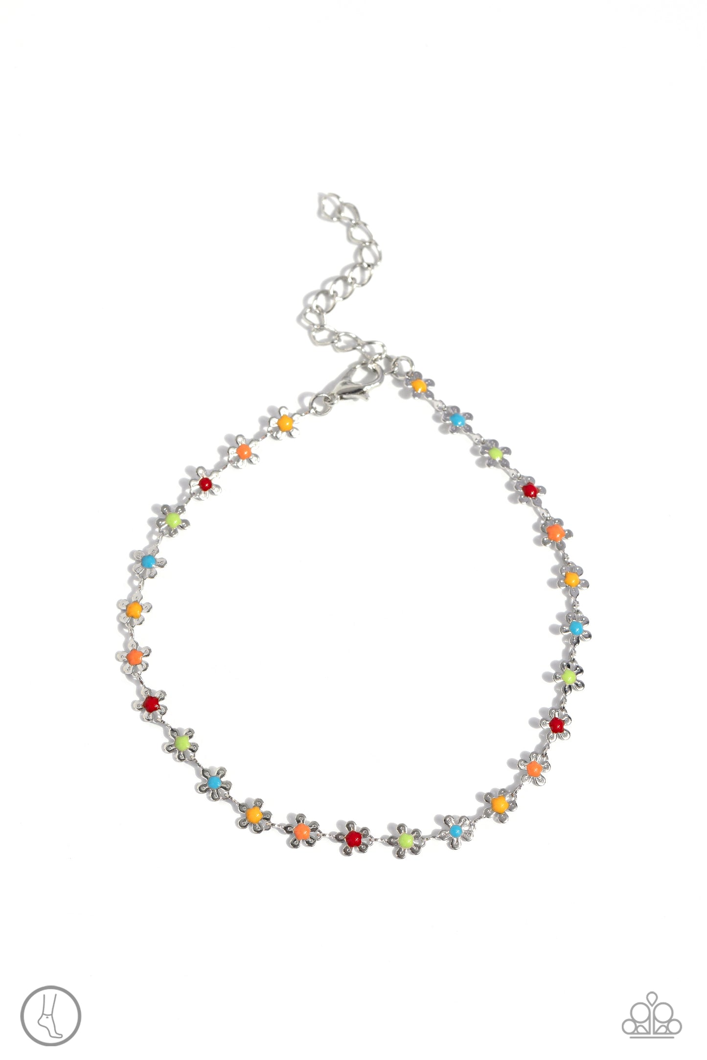 Paparazzi Accessories-Familiar Florals Multi Dinty Daisies Anklet