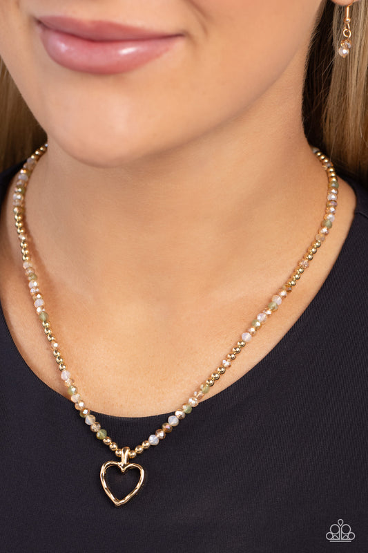 Paparazzi Accessories-Flashy Fairy Tale Brown Bead Necklace Set