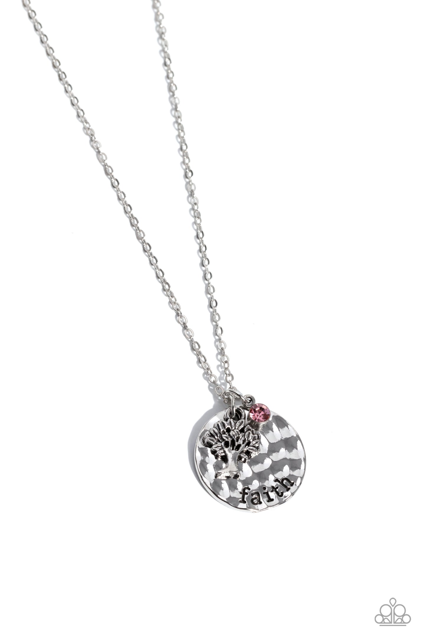 Paparazzi Accessories-Flourishing Faith Pink Rhinestone Necklace Set