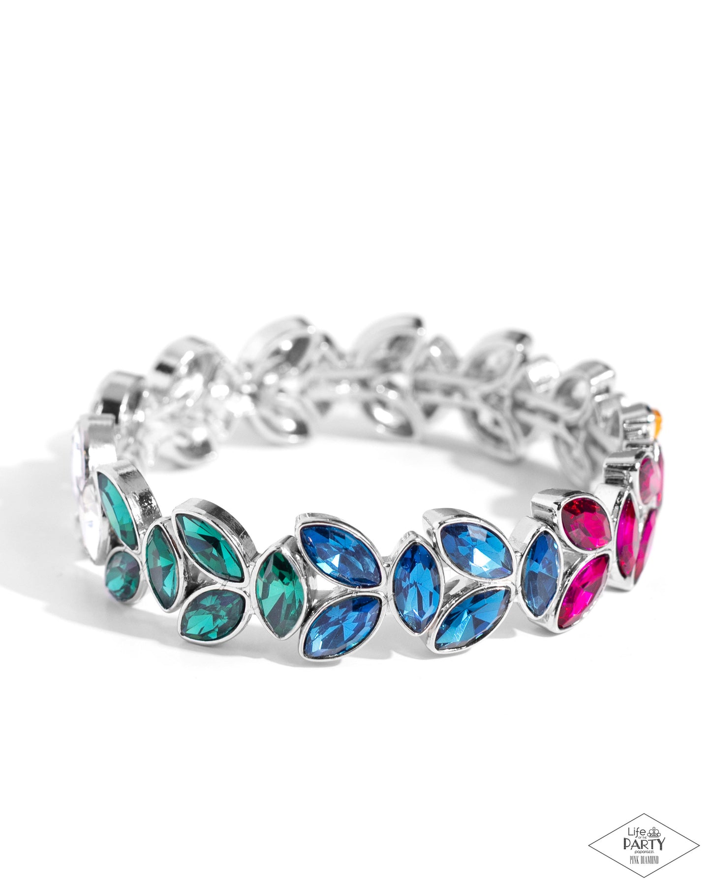 Paparazzi Accessories-Gilded Gardens Multi Marquise Rhinestone Bracelet