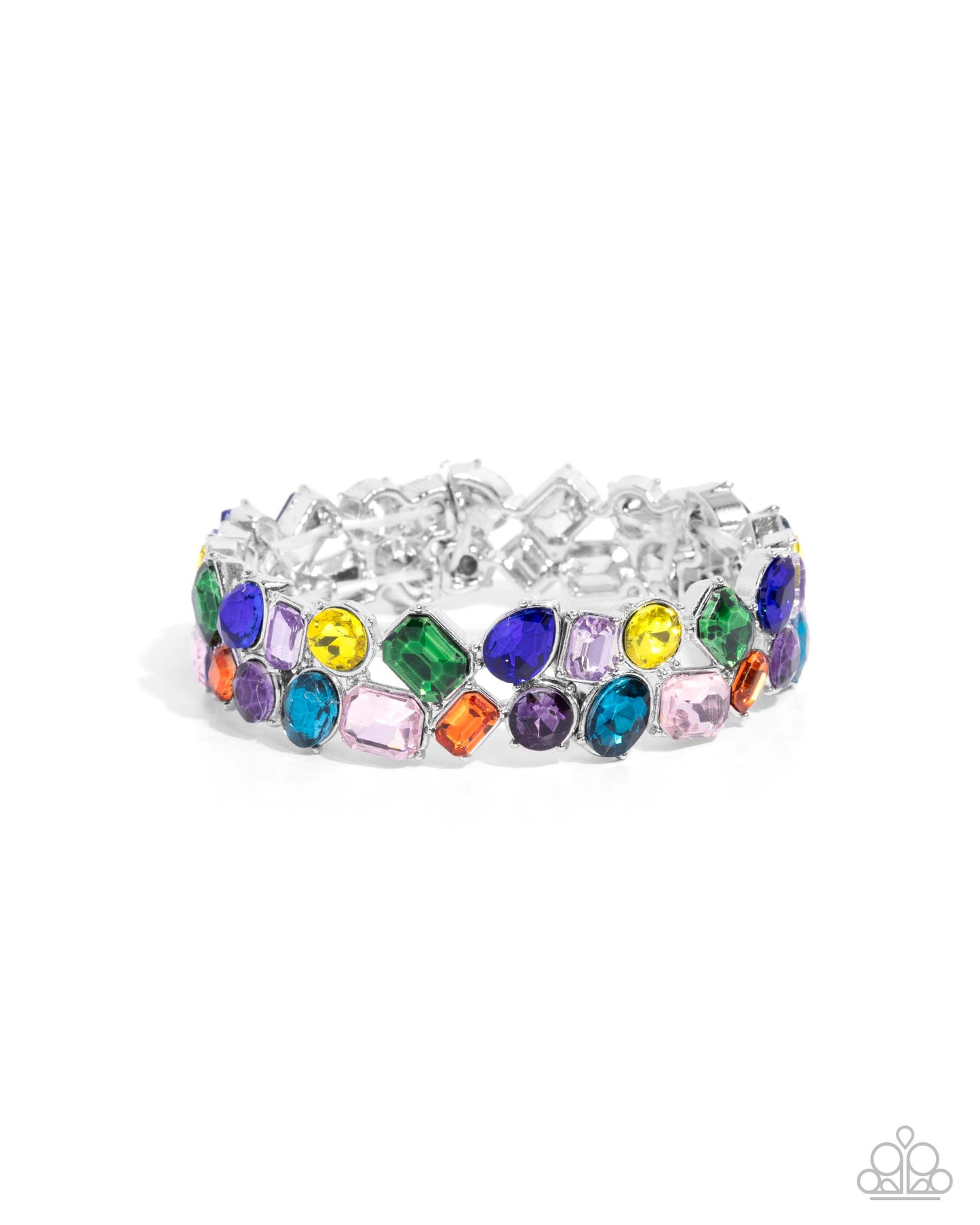 Paparazzi Accessories-Handcrafted Haven Multi Gem Clustered Bracelet