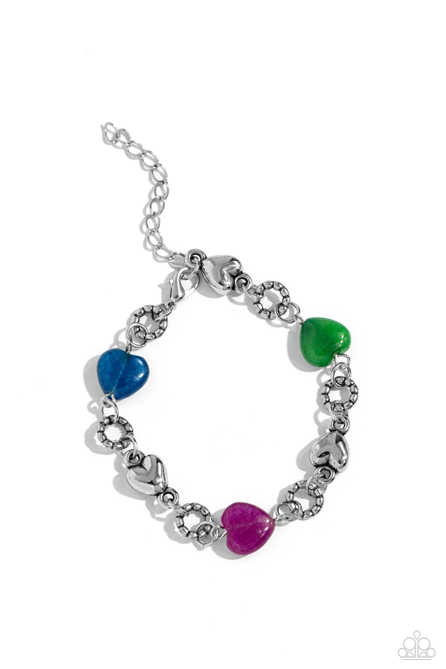 Paparazzi Accessories-I Can Feel Your Heartbeat Multi Hearts Bracelet