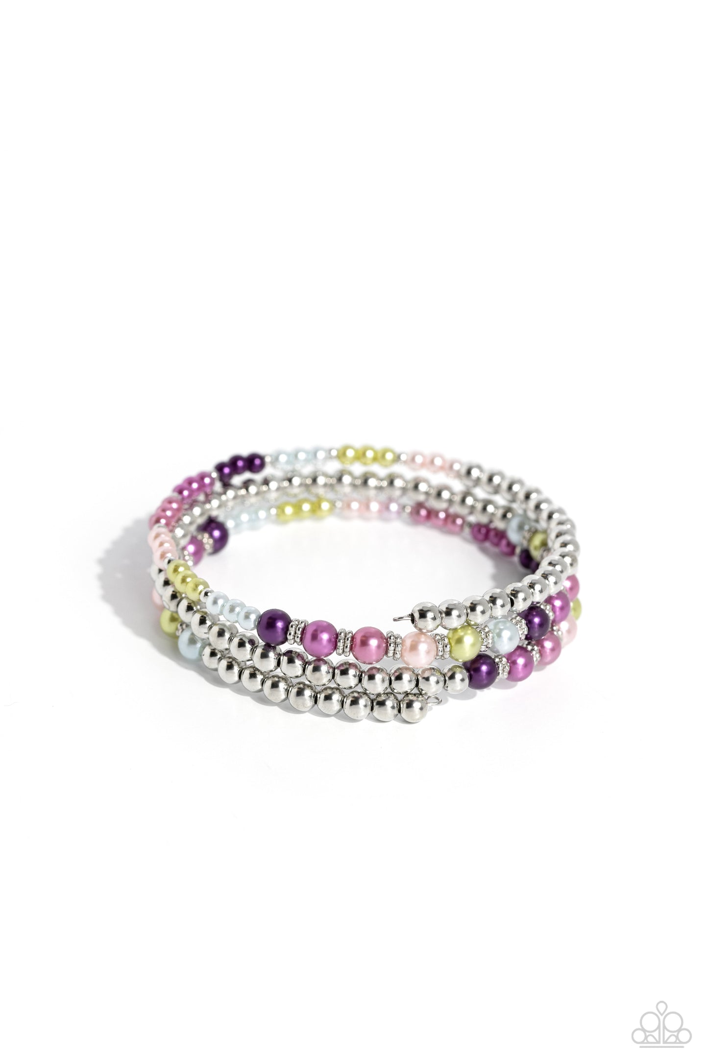 Paparazzi Accessories-Just SASSING Through Multi Pearl Coil Bracelet