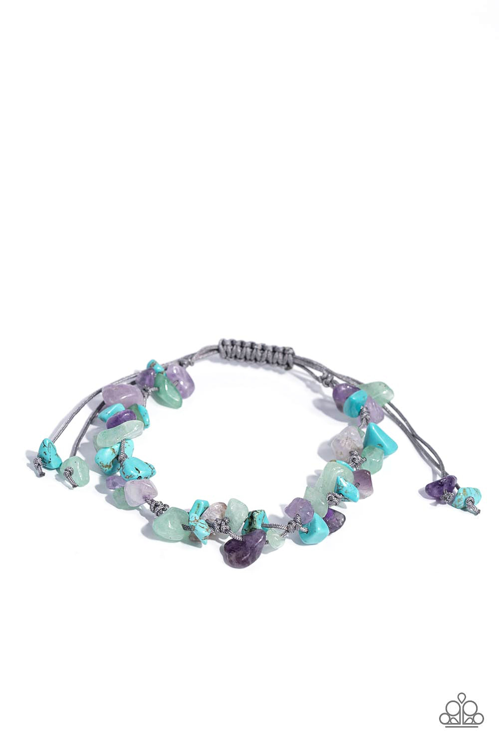 Paparazzi Accessories-Knotted Kingdom Green Chiseled Stone Bracelet