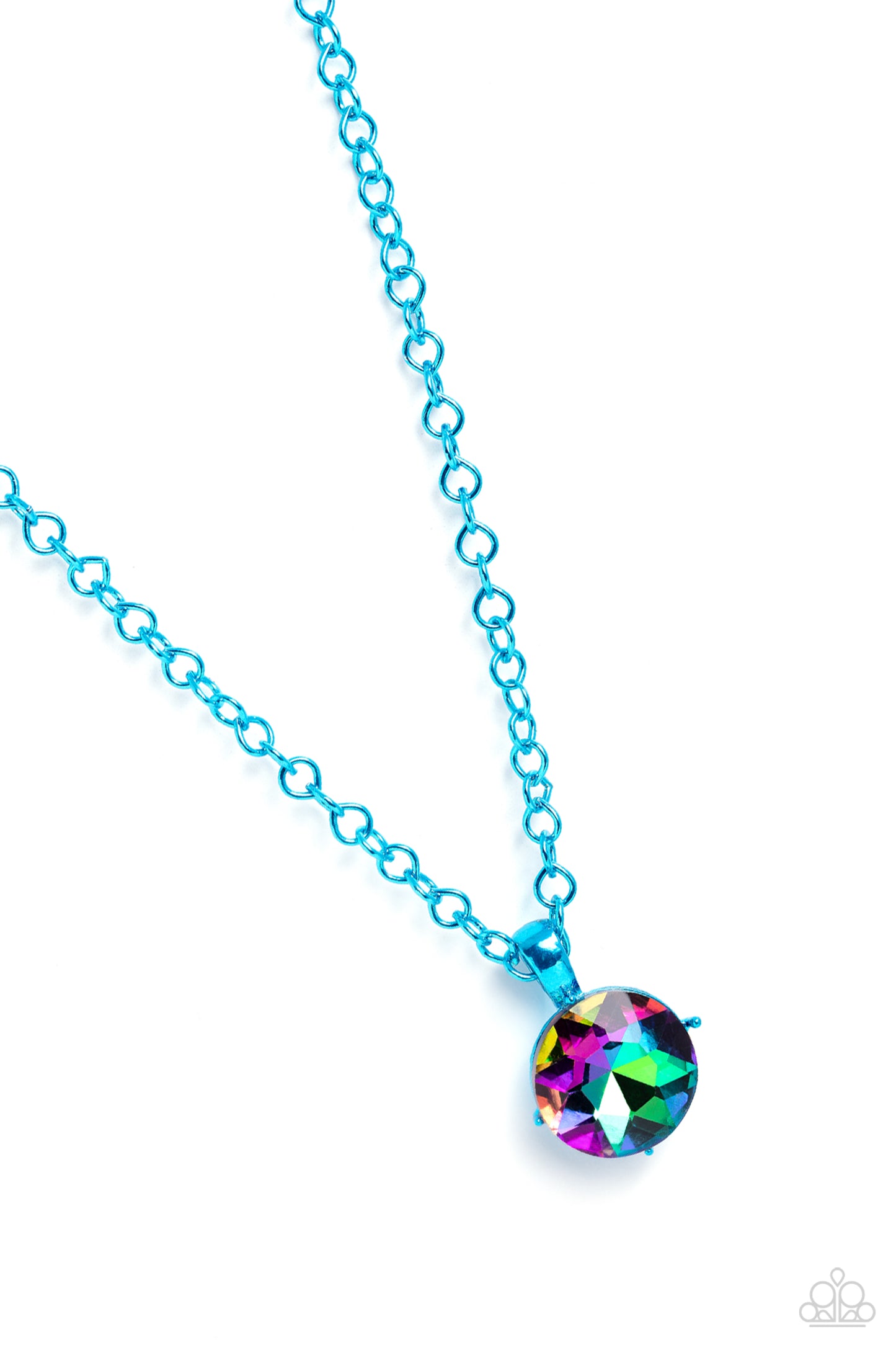 Paparazzi Accessories-Las Vegas DIP Blue UV Pendant Necklace Set