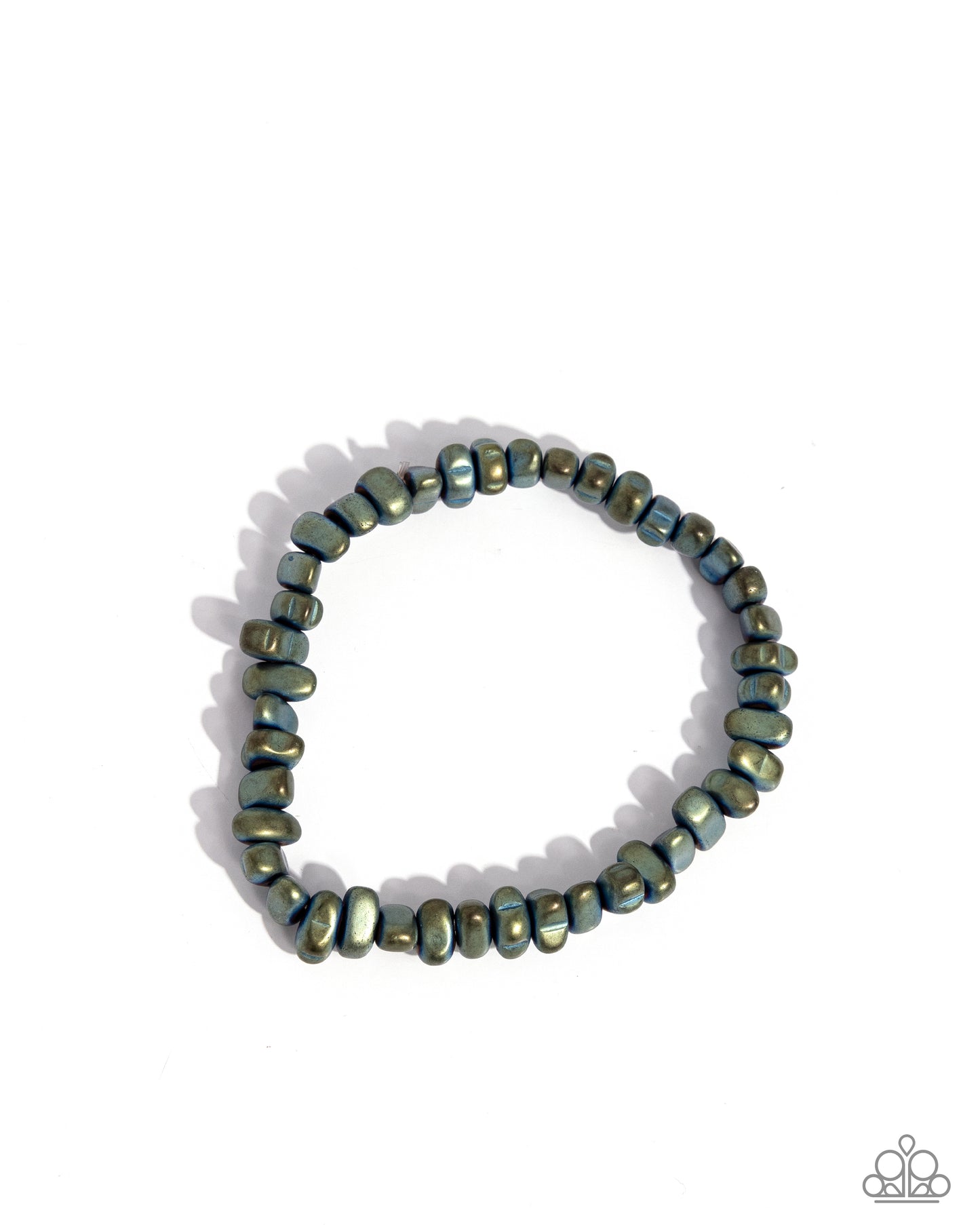 Paparazzi Accessories-Matte Makeover Green Pebble Urban Men's Bracelet