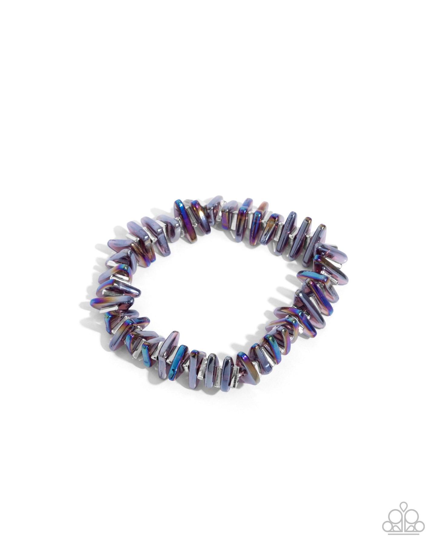 Paparazzi Accessories-Multicolored Musings Multi Oil Spill Bead Bracelet
