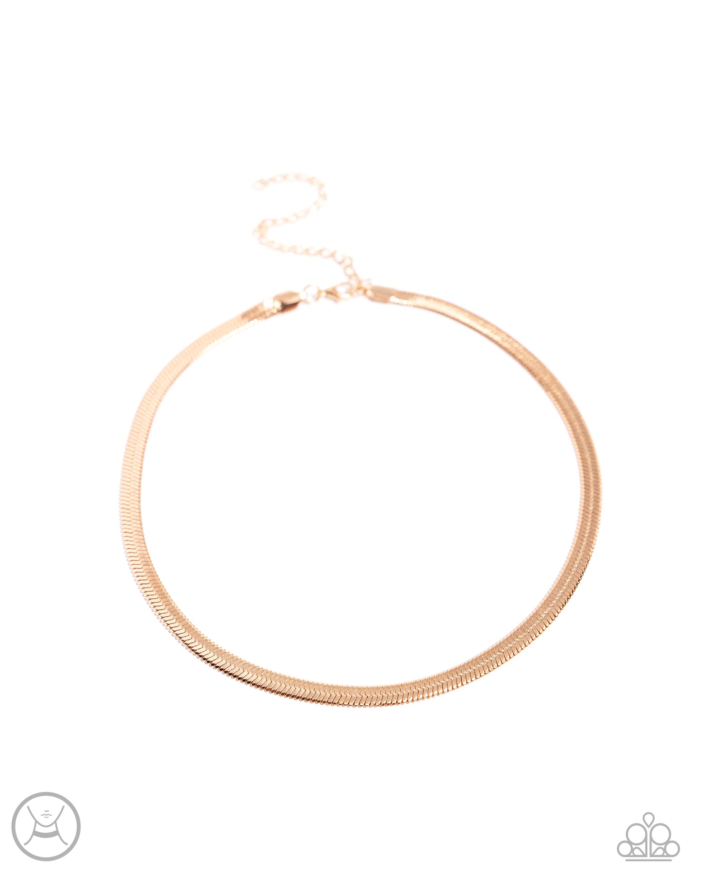 Paparazzi Accessories-Musing Moments Gold Herringbone Choker Set