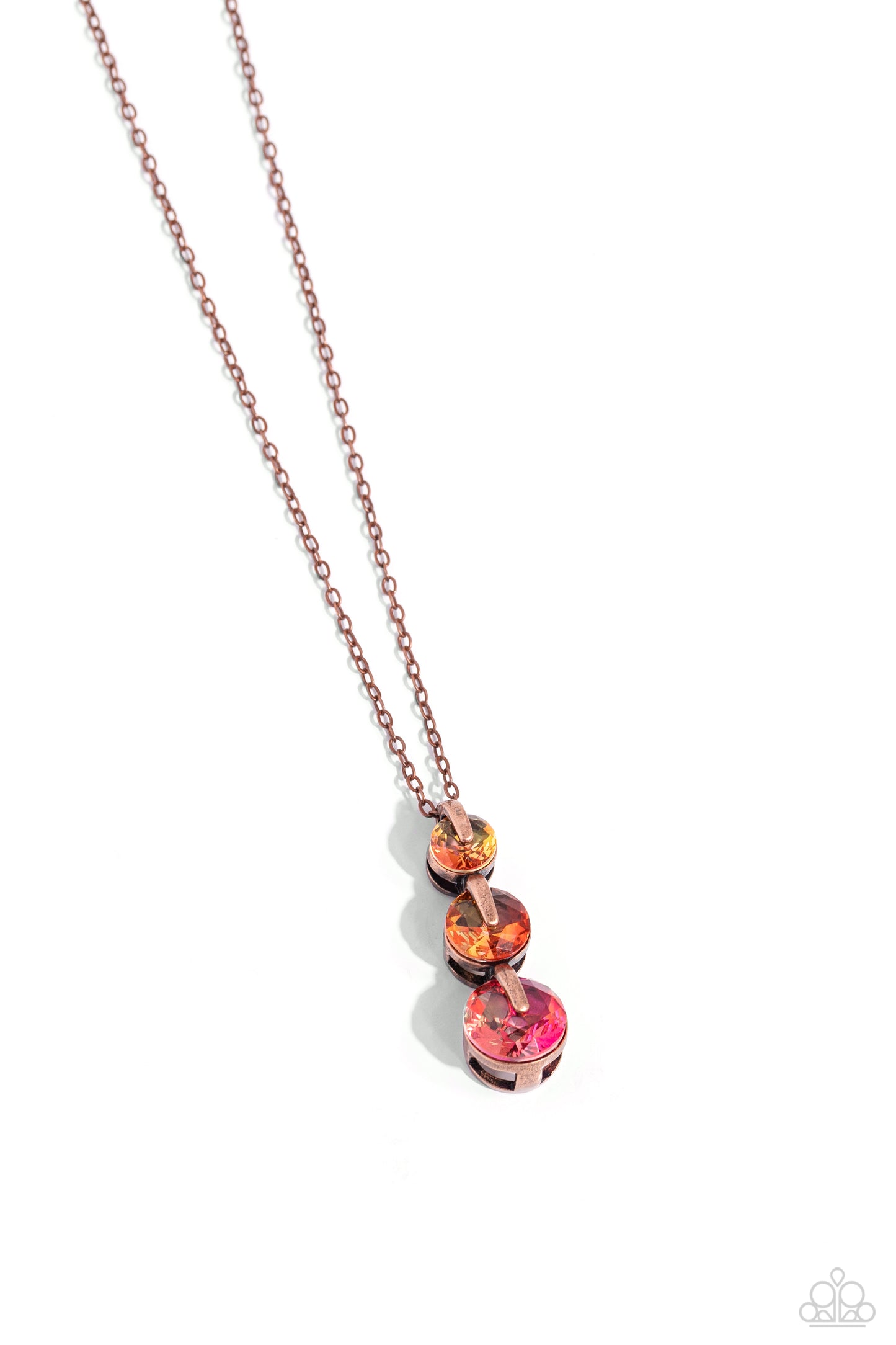 Paparazzi Accessories-Ombre' Obsession Copper UV Necklace Set