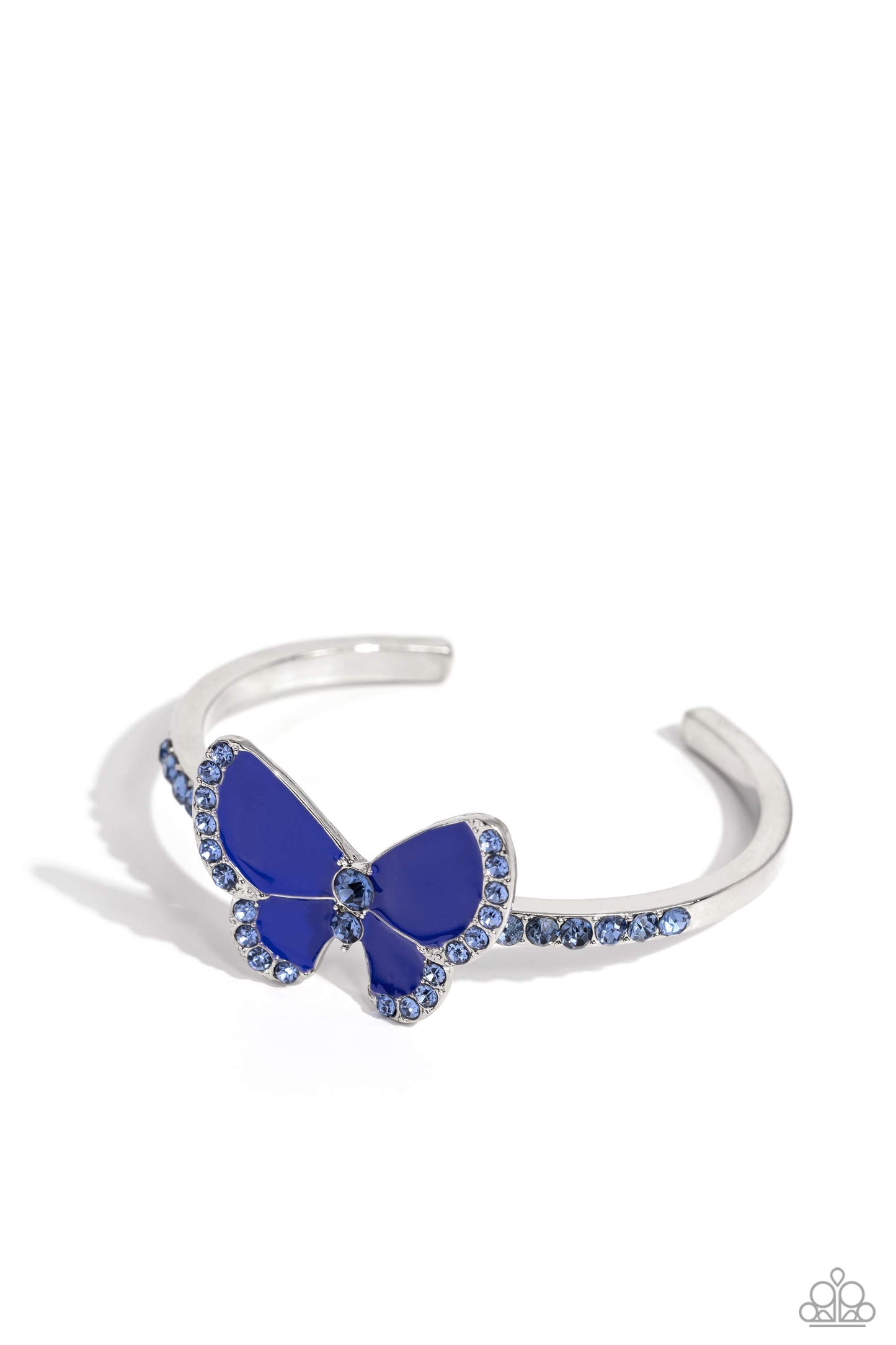 Paparazzi Accessories-Particularly Painted Blue Butterfly Bracelet