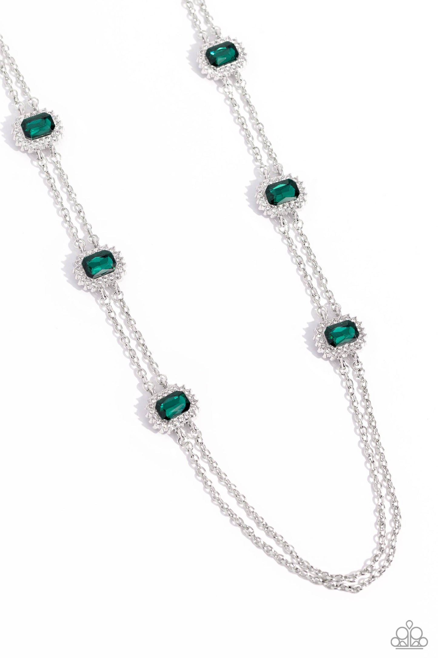 Paparazzi Accessories-Pocketful Of Sunshine Green Sunburst Necklace Set