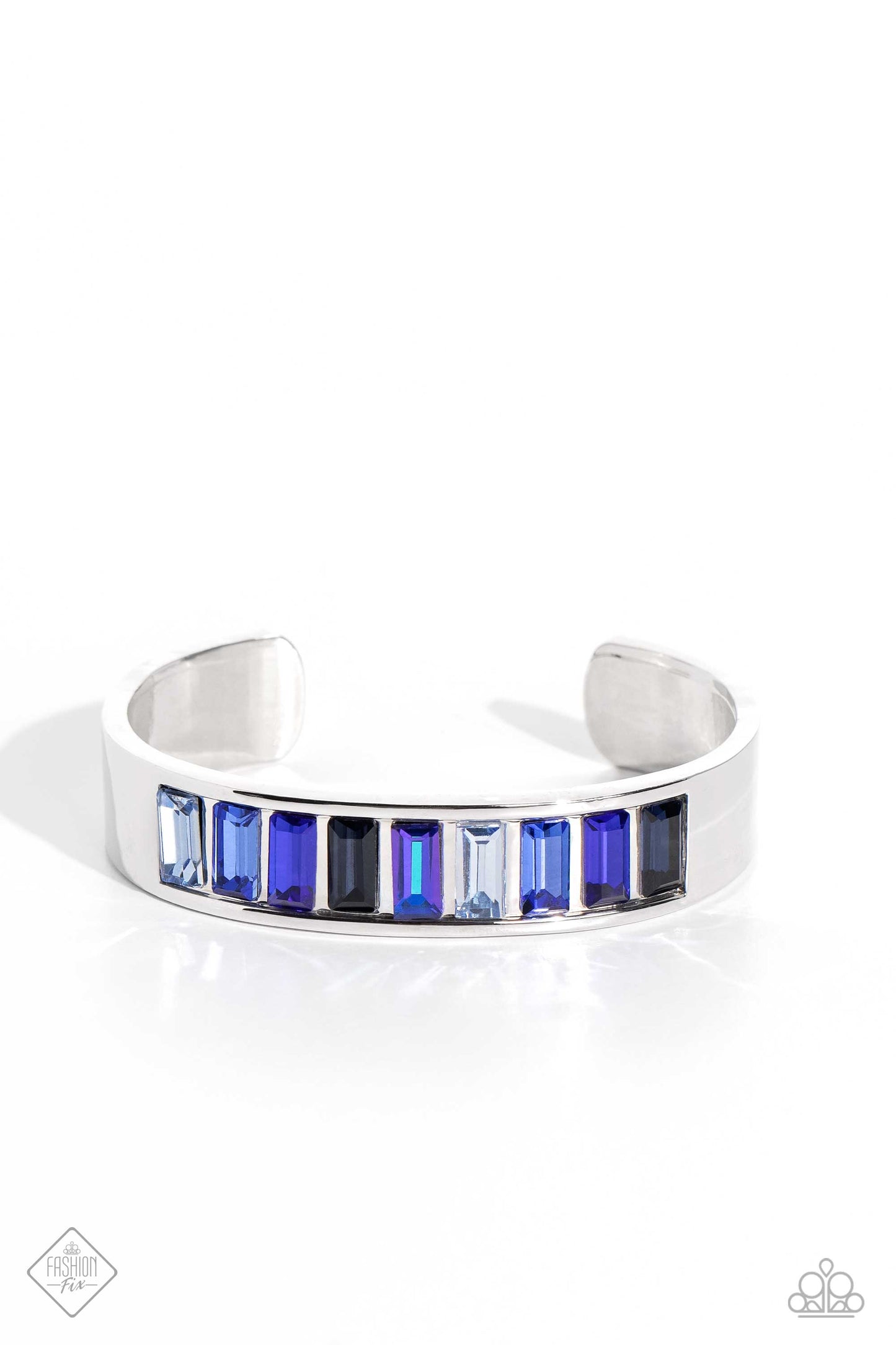 Paparazzi Accessories-Practiced Poise Blue Glassy July 2023 FF Bracelet