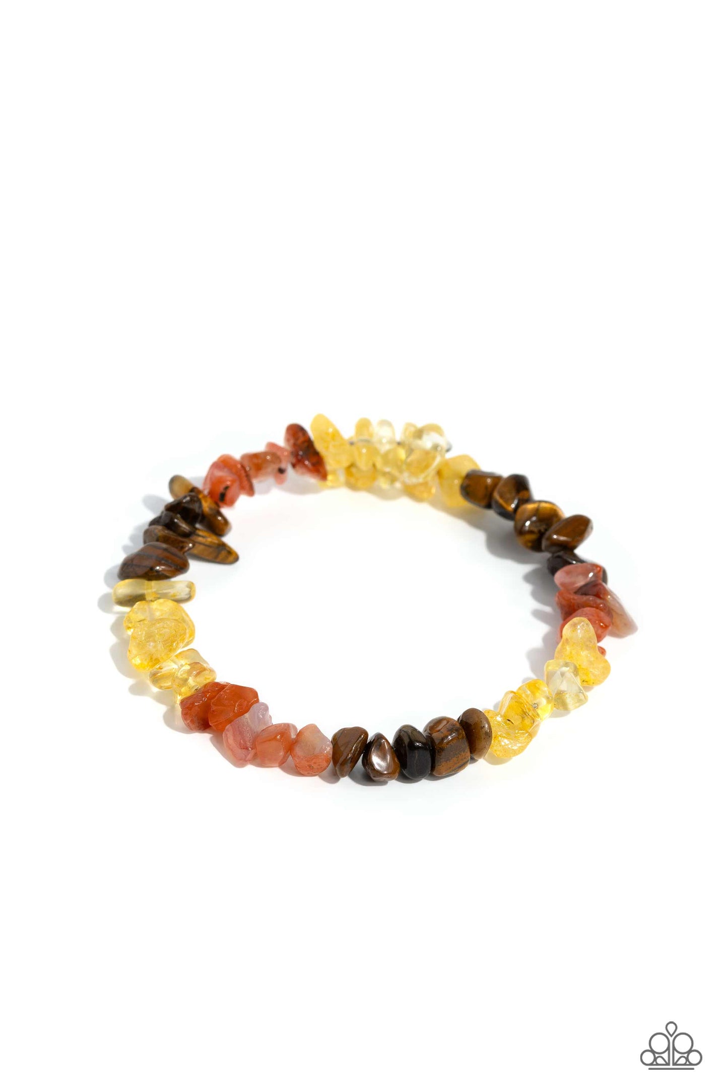 Paparazzi Accessories-Sculpted Showcase Brown Tiger's Eye Stone Bracelet