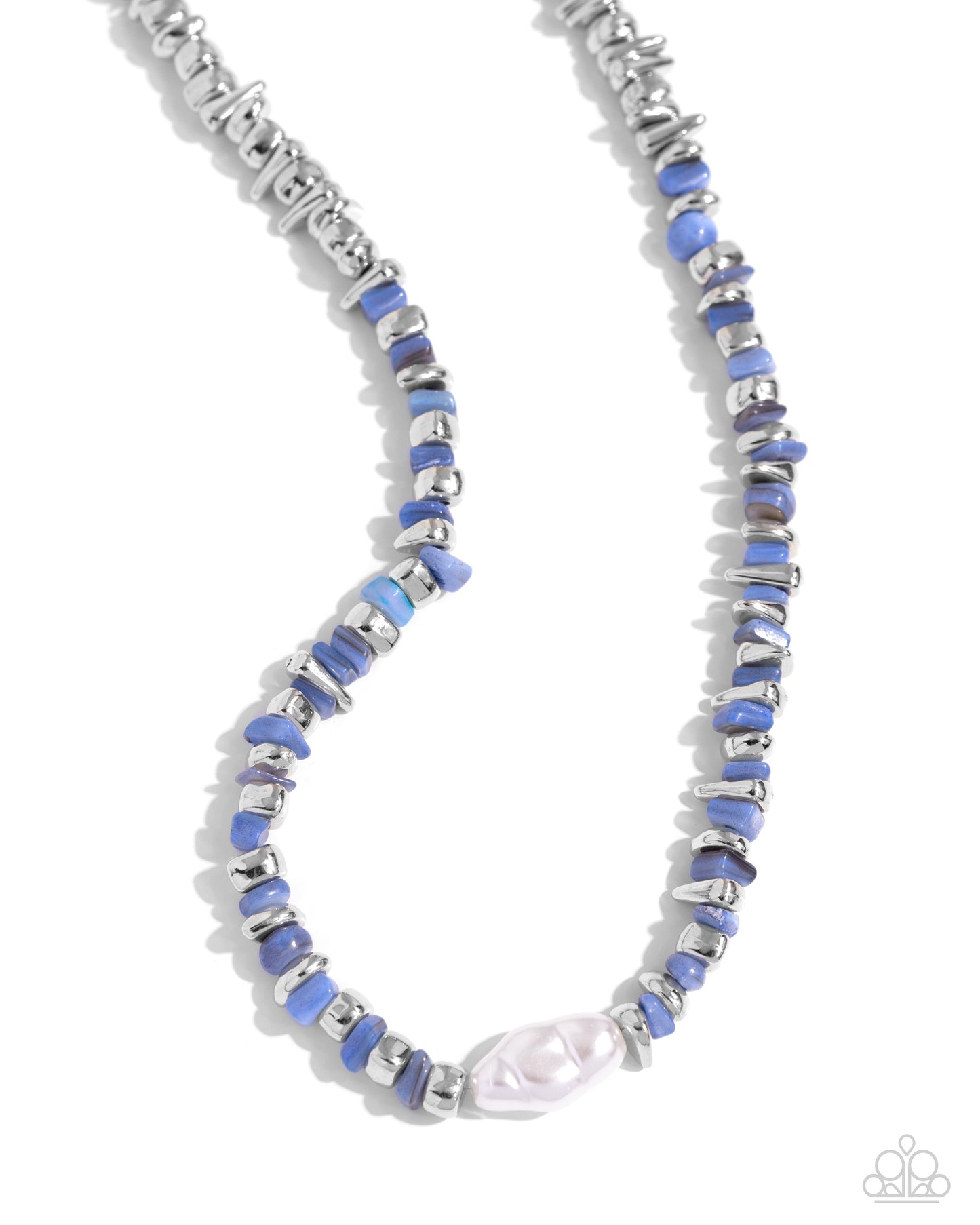 Paparazzi Accessories-Seasonal Socialite Blue Stone Necklace Set
