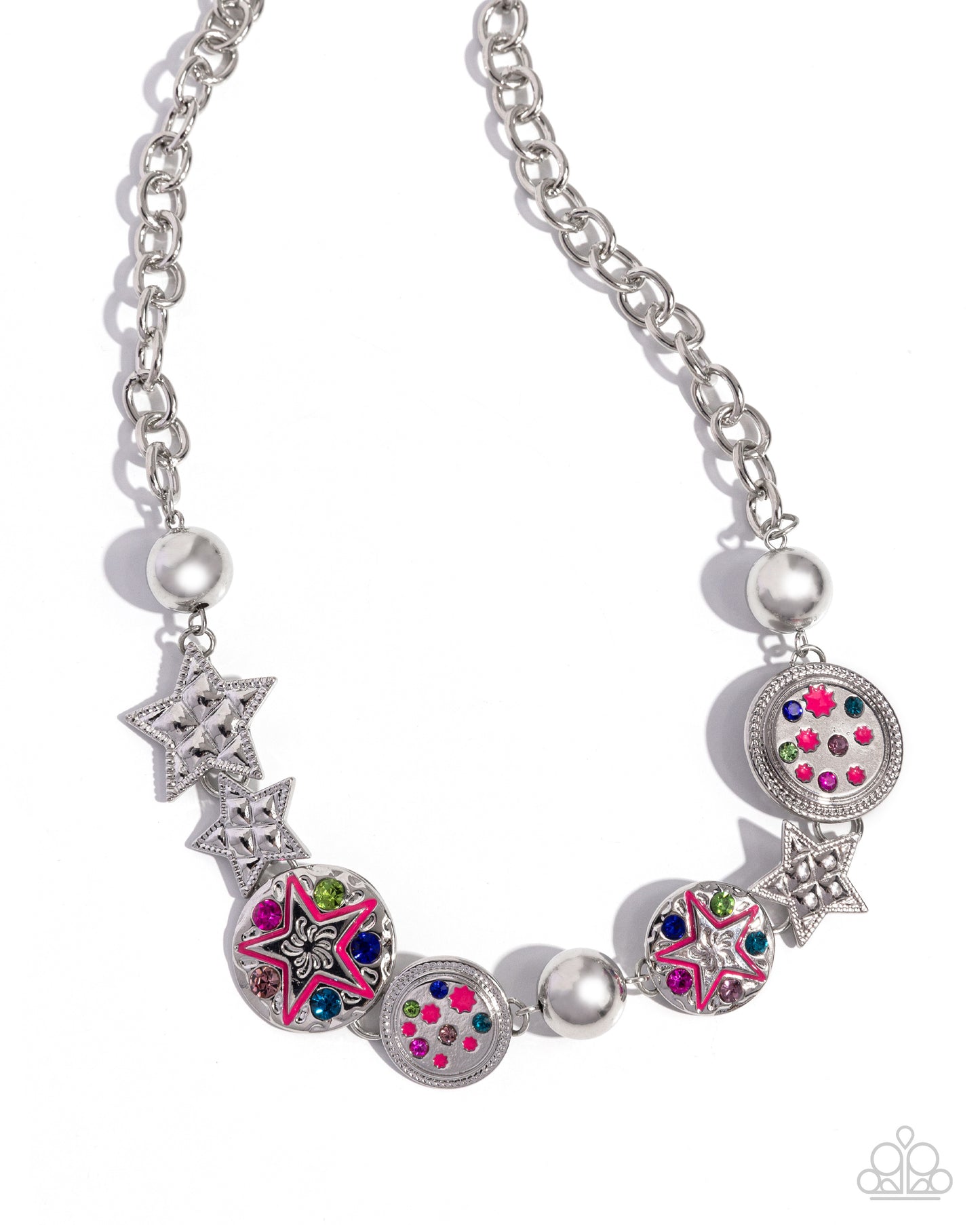 Paparazzi Accessories-Starry Shopaholic Pink Star Pendant