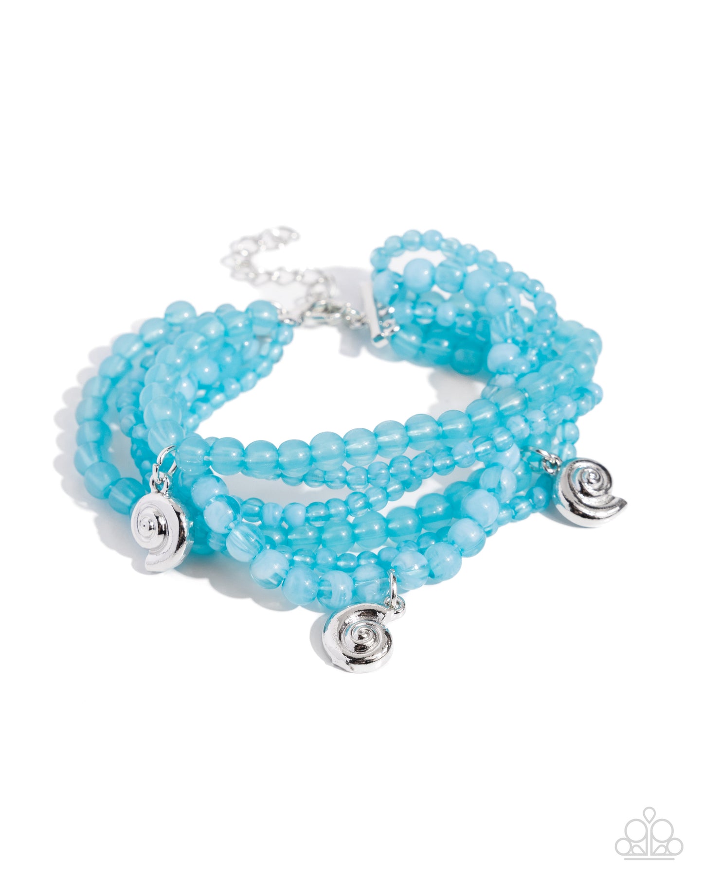 Paparazzi Accessories-Swirling Shopaholic Blue Capri Beads Bracelet