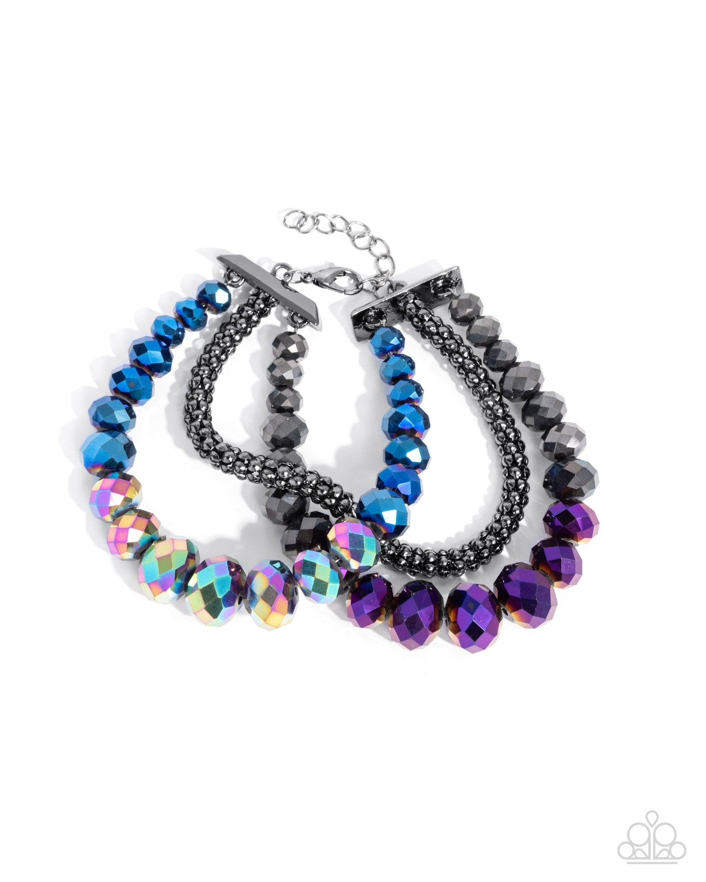 Paparazzi Accessories-Truth Be BOLD Multi UV Shimmery Bead Bracelet