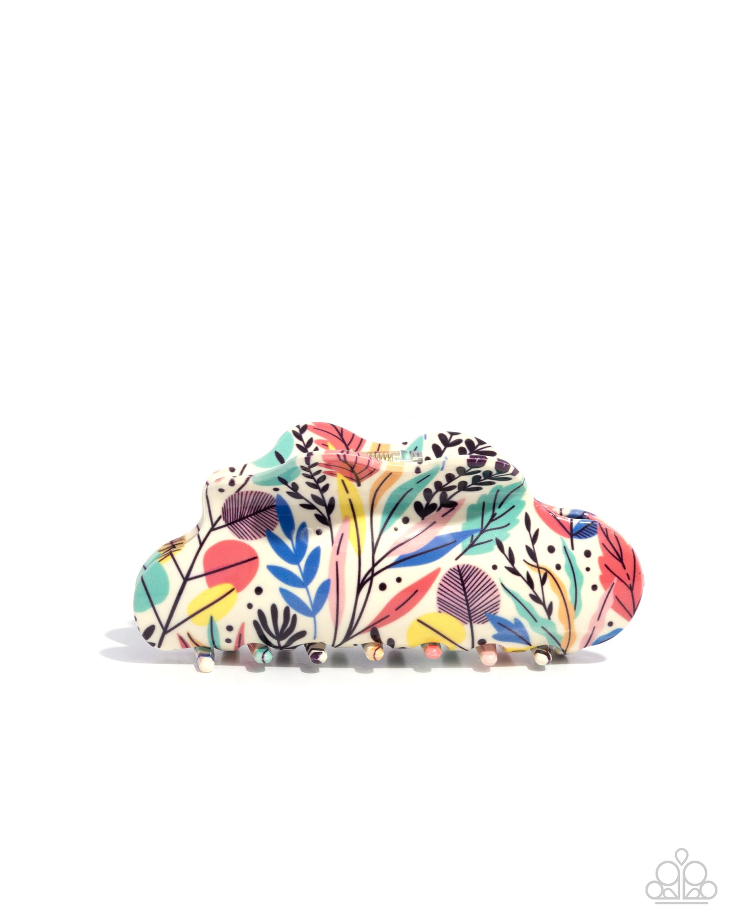 Paparazzi Accessories-Wavy Wallflower Multicolored Conch Claw Hair Clip
