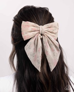 Paparazzi Accessories-Everlasting Elegance Floral Print Hair Bow