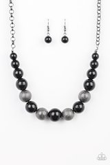 Paparazzi Accessories-Color Me CEO Black Necklace Set