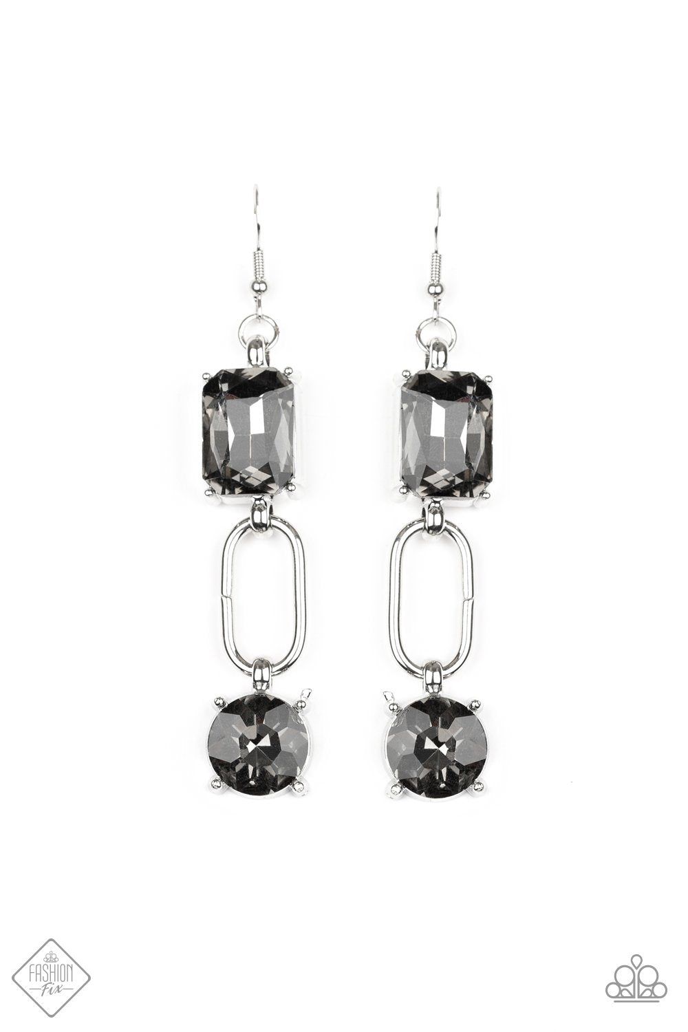 Paparazzi Accessories-Shameless Sparkle Silver Earrings