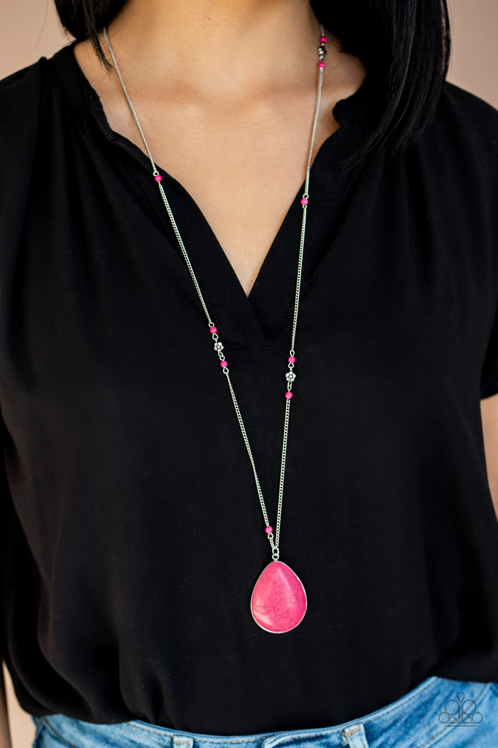 Paparazzi Accessories-Desert Meadow Pink Necklace Set