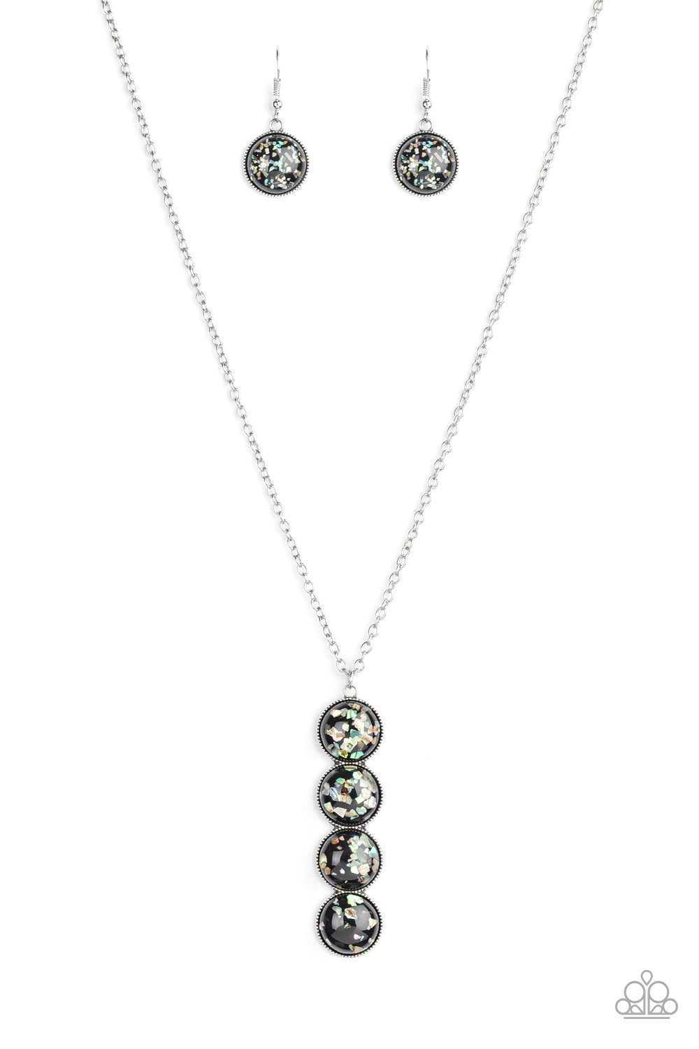 Paparazzi Accessories-Confetti and Cocktails Black Necklace Set