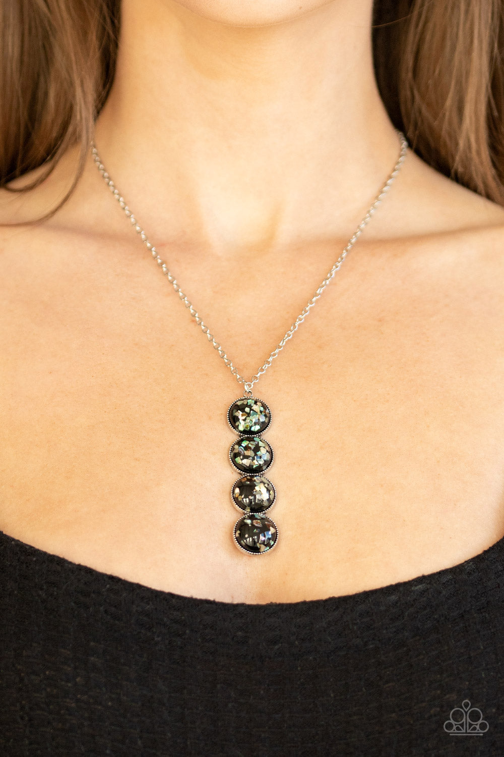 Paparazzi Accessories-Confetti and Cocktails Black Necklace Set