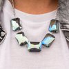 Paparazzi Accessories-Heard It On The HEIR-Waves Blue Emerald Necklace Set