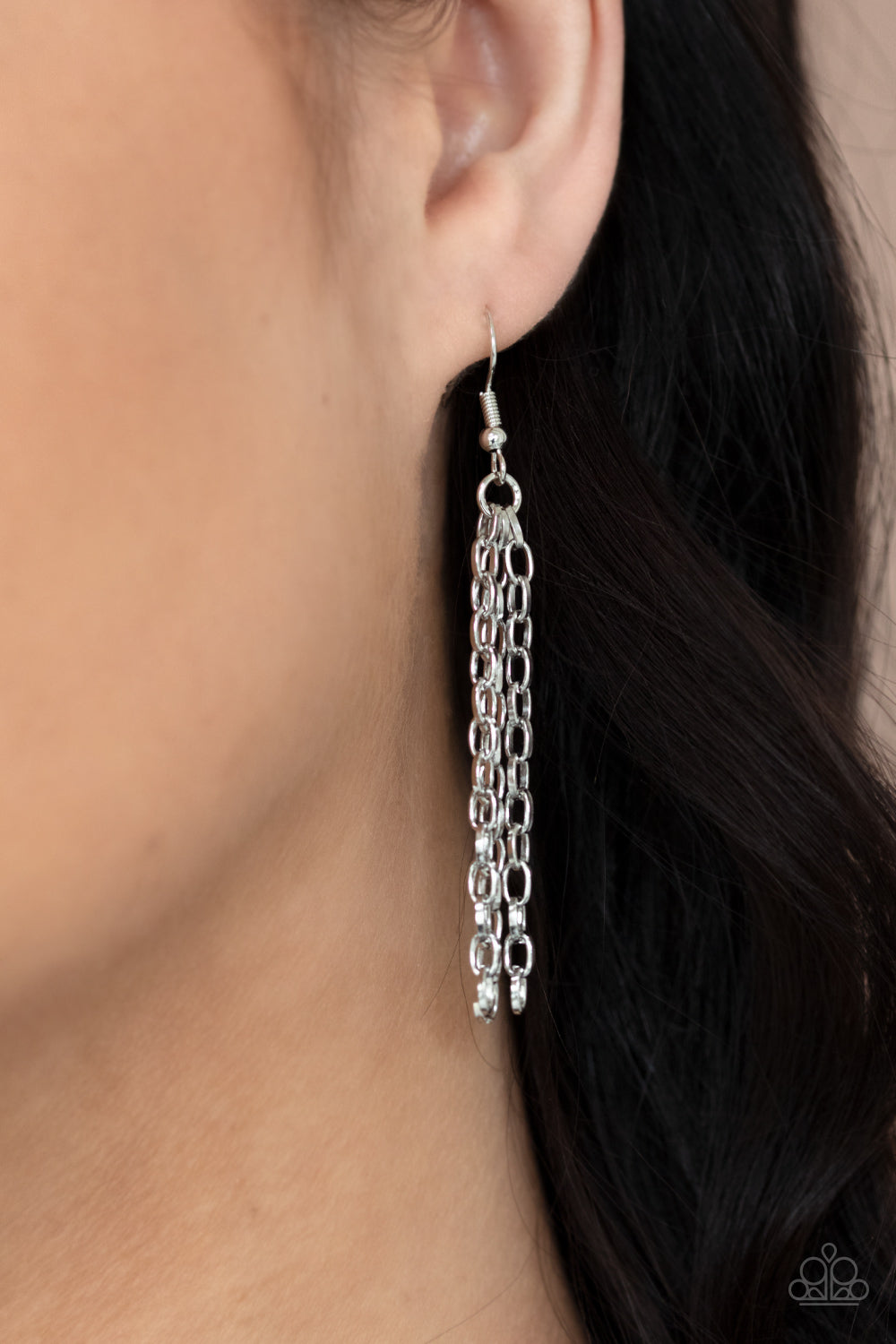 Paparazzi Accessories-Absolute Admiration Asymmetrical Smoky Gem Necklace Set