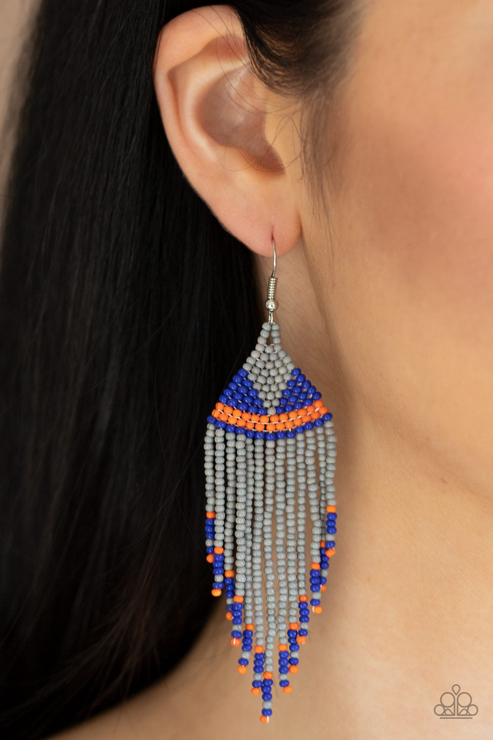 Paparazzi Accessories-BEADazzle Me Silver Earrings